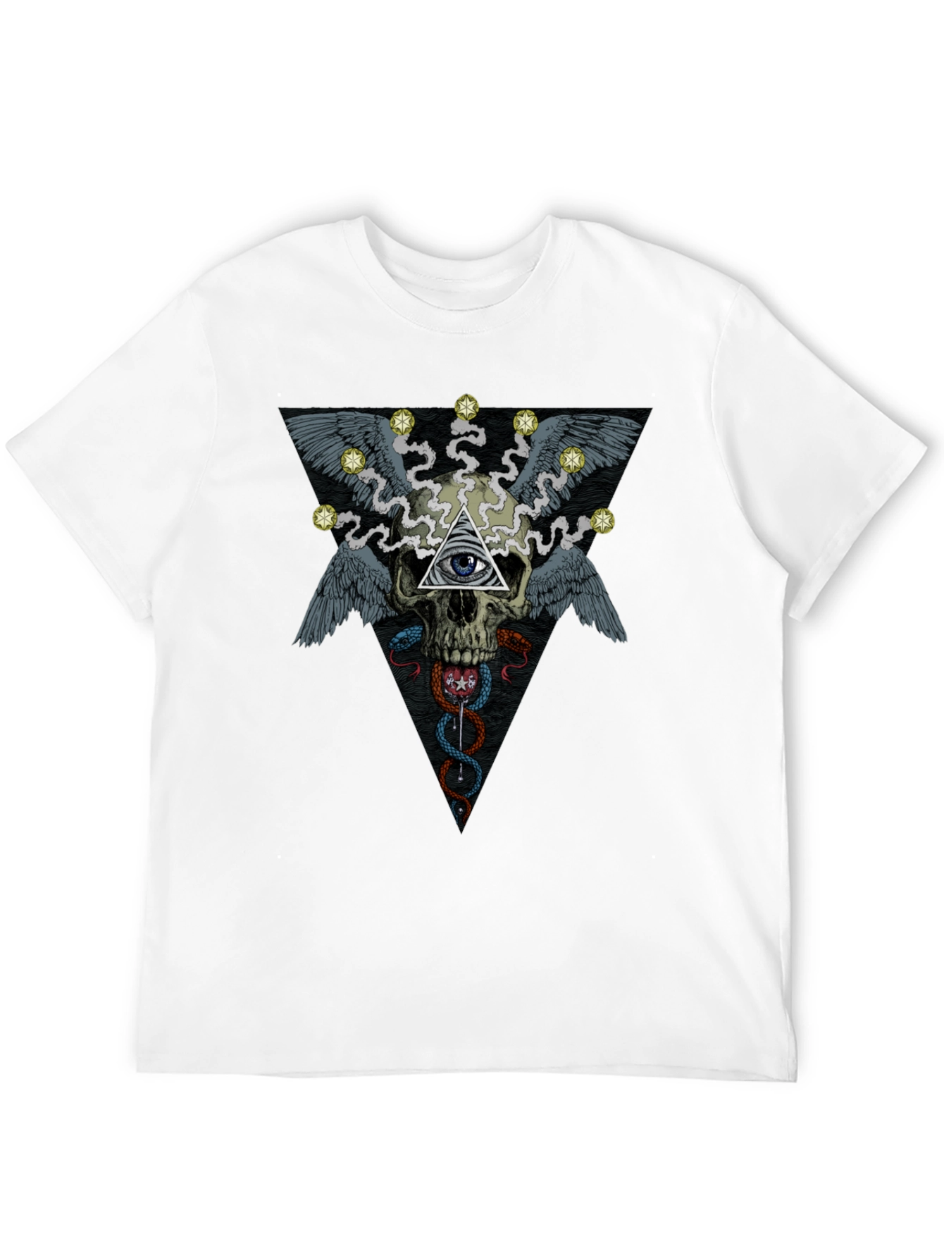 Skull & Eye Graphic Print T-Shirt