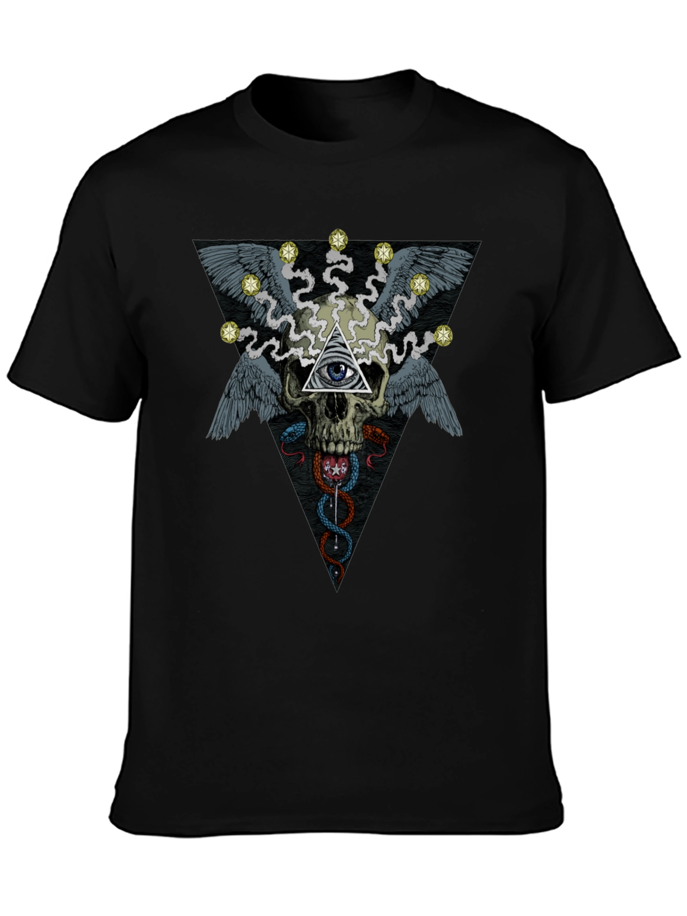 Skull & Eye Graphic Print T-Shirt