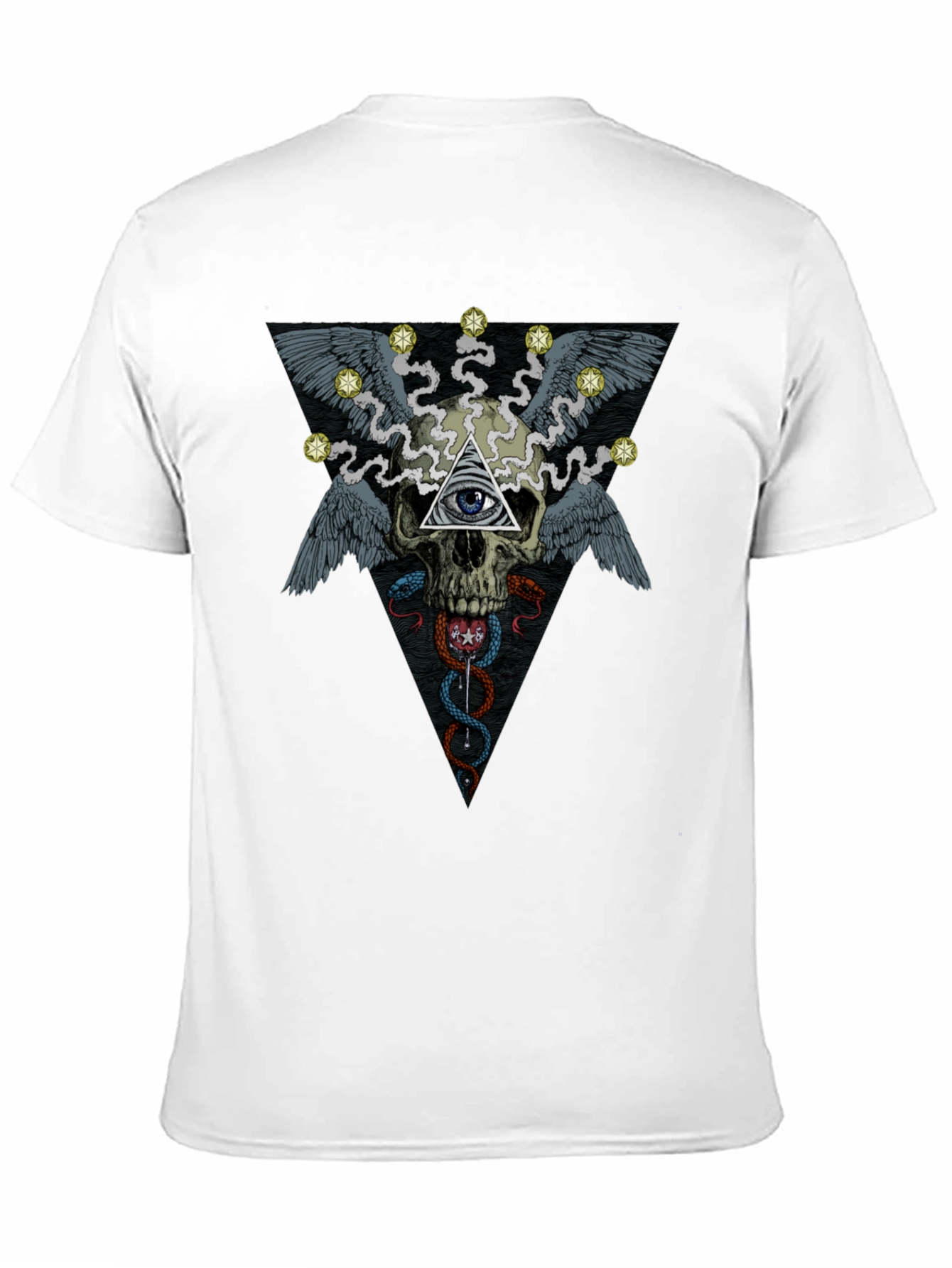 Skull & Eye Graphic Print T-Shirt