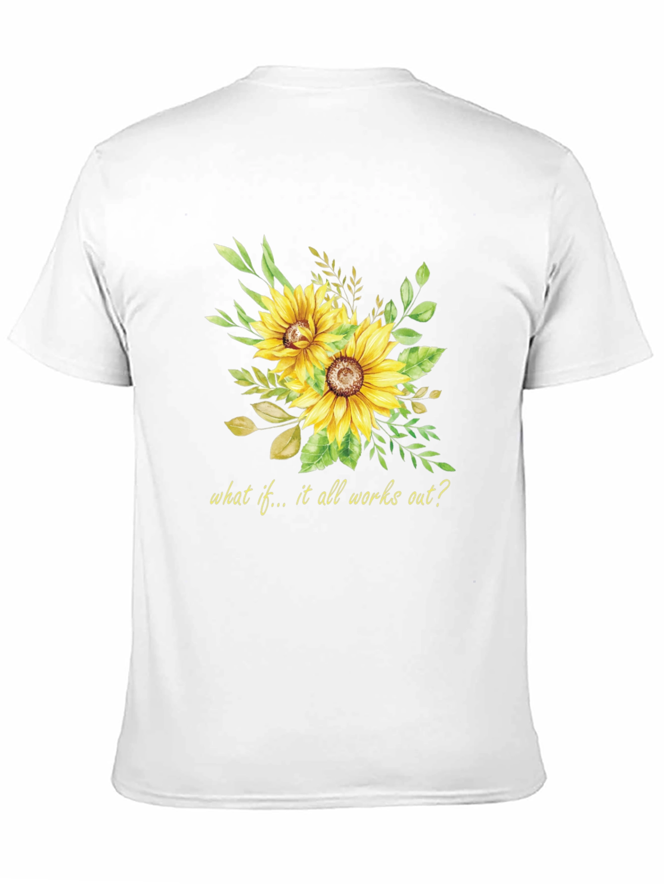 Sunflower Graphic Tee - Inspirational Quote Black T-Shirt