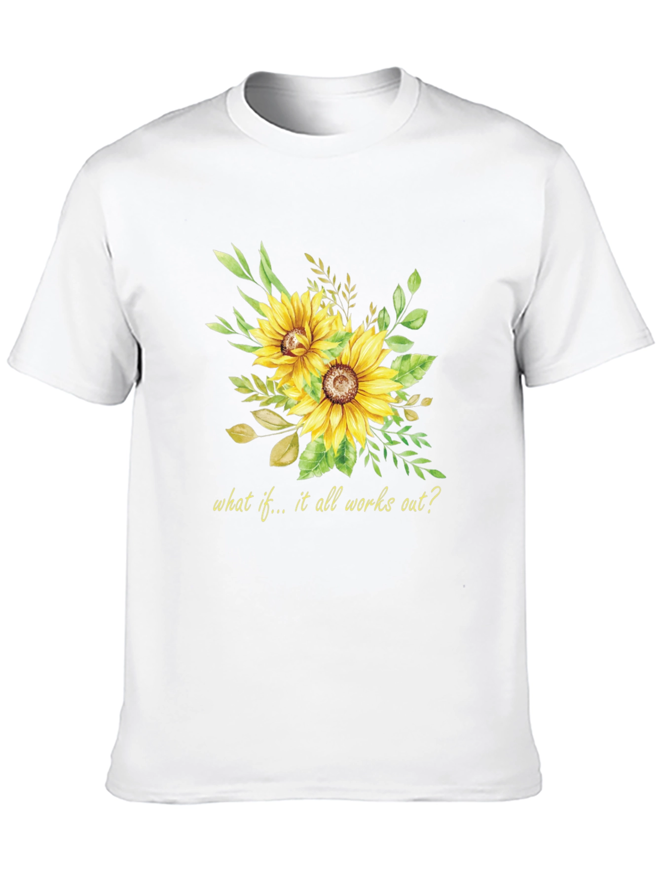 Sunflower Graphic Tee - Inspirational Quote Black T-Shirt