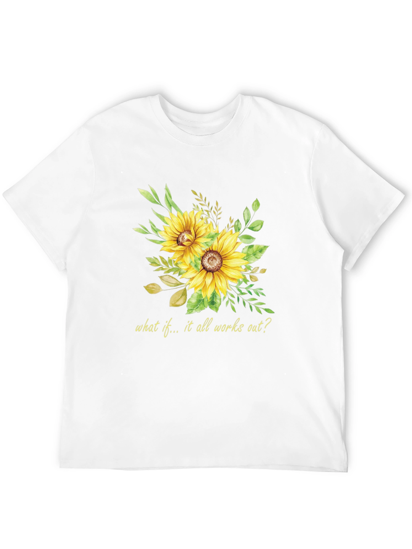 Sunflower Graphic Tee - Inspirational Quote Black T-Shirt