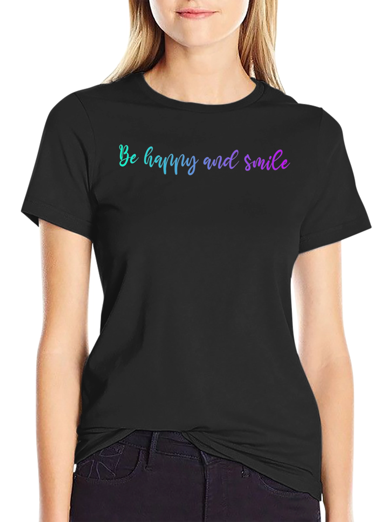Be Happy And Smile Graphic T-Shirt