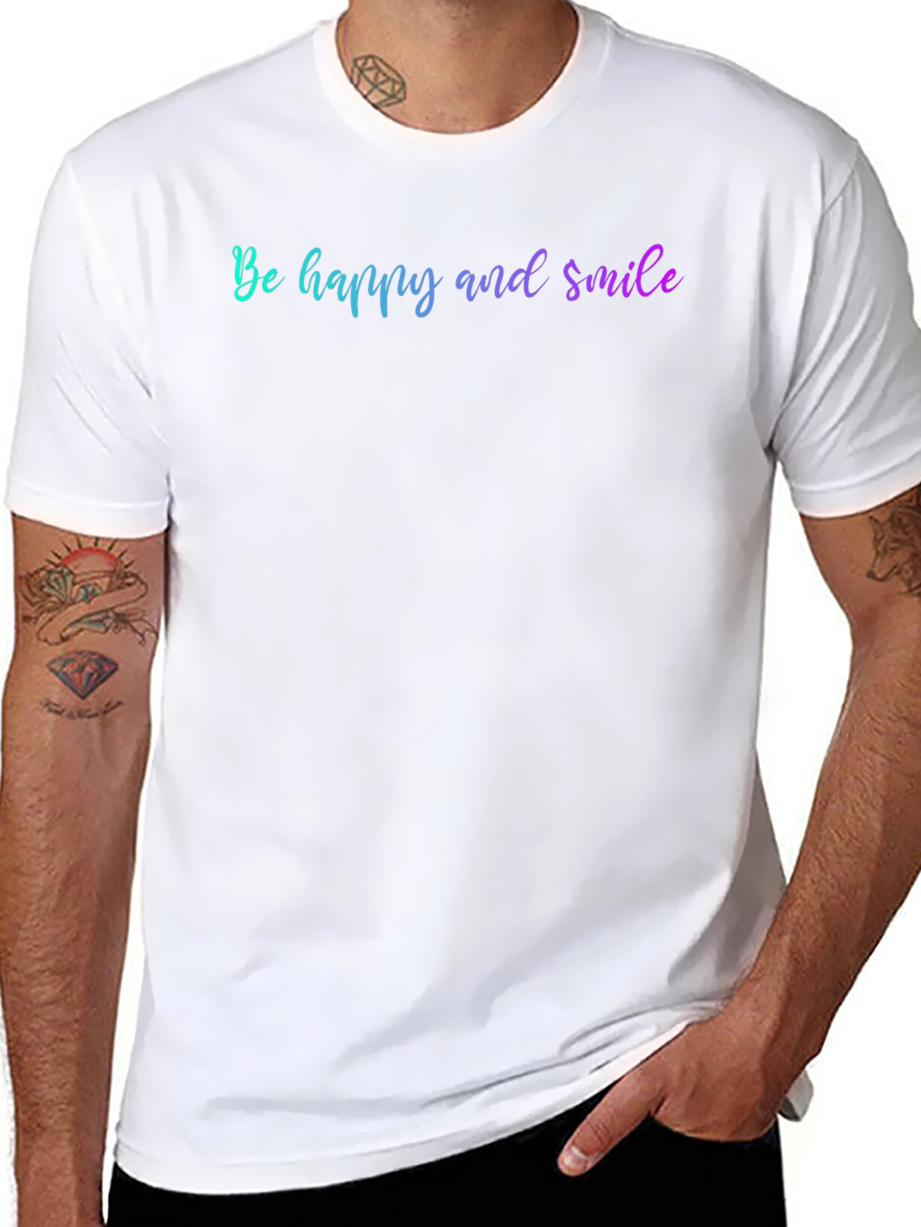 Be Happy And Smile Graphic T-Shirt