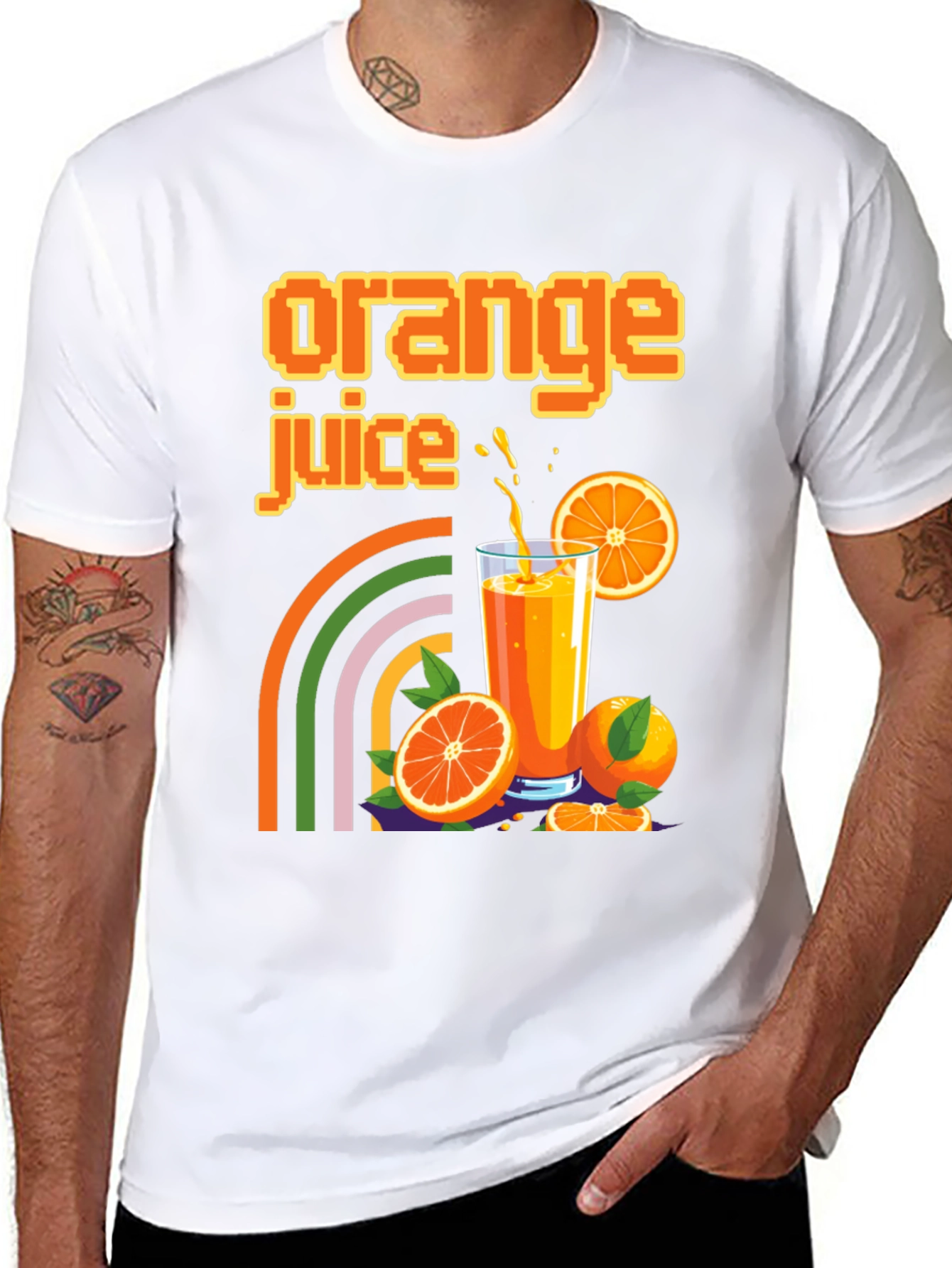 Retro Orange Juice Graphic Tee