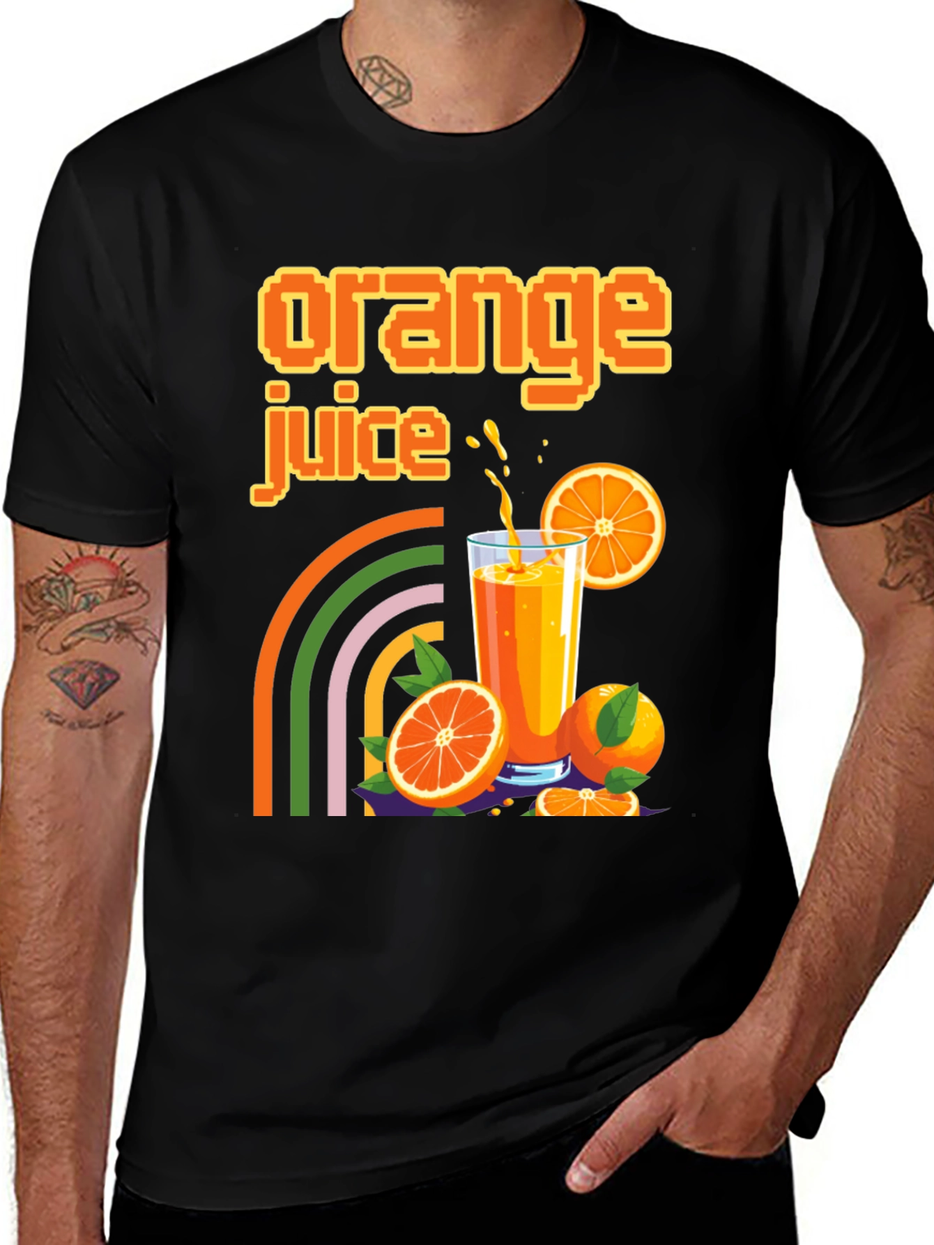 Retro Orange Juice Graphic Tee