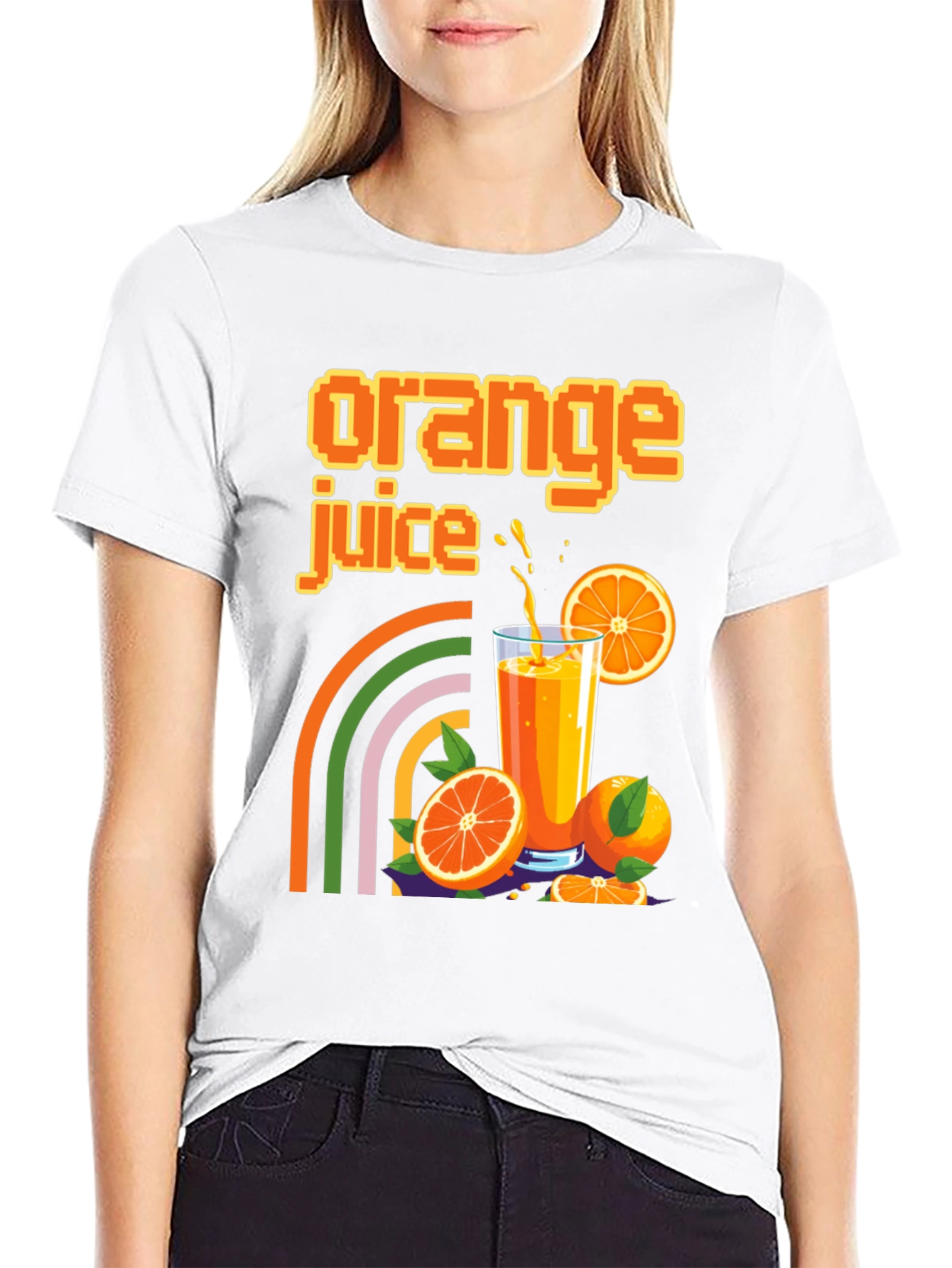 Retro Orange Juice Graphic Tee