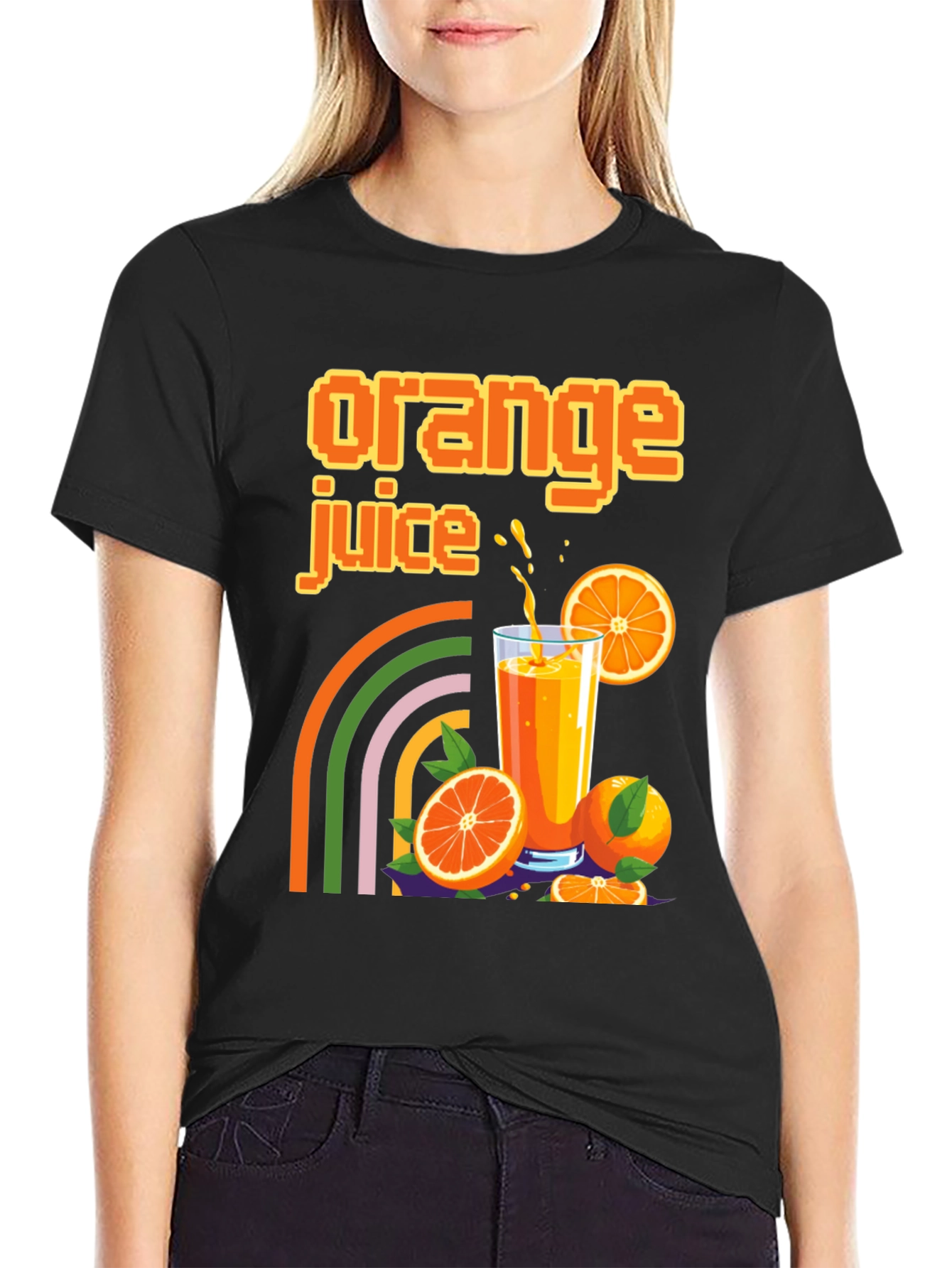 Retro Orange Juice Graphic Tee