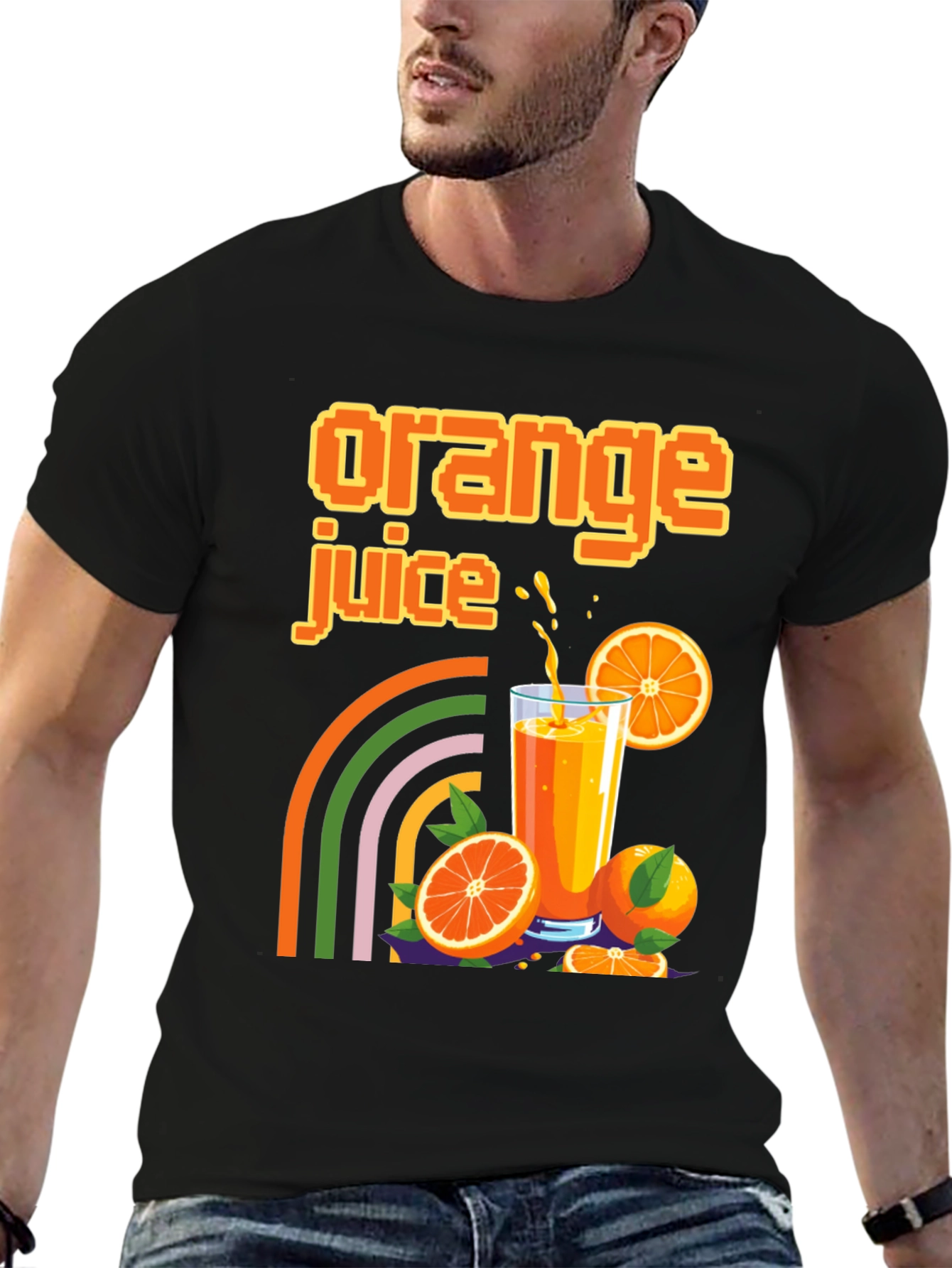 Retro Orange Juice Graphic Tee