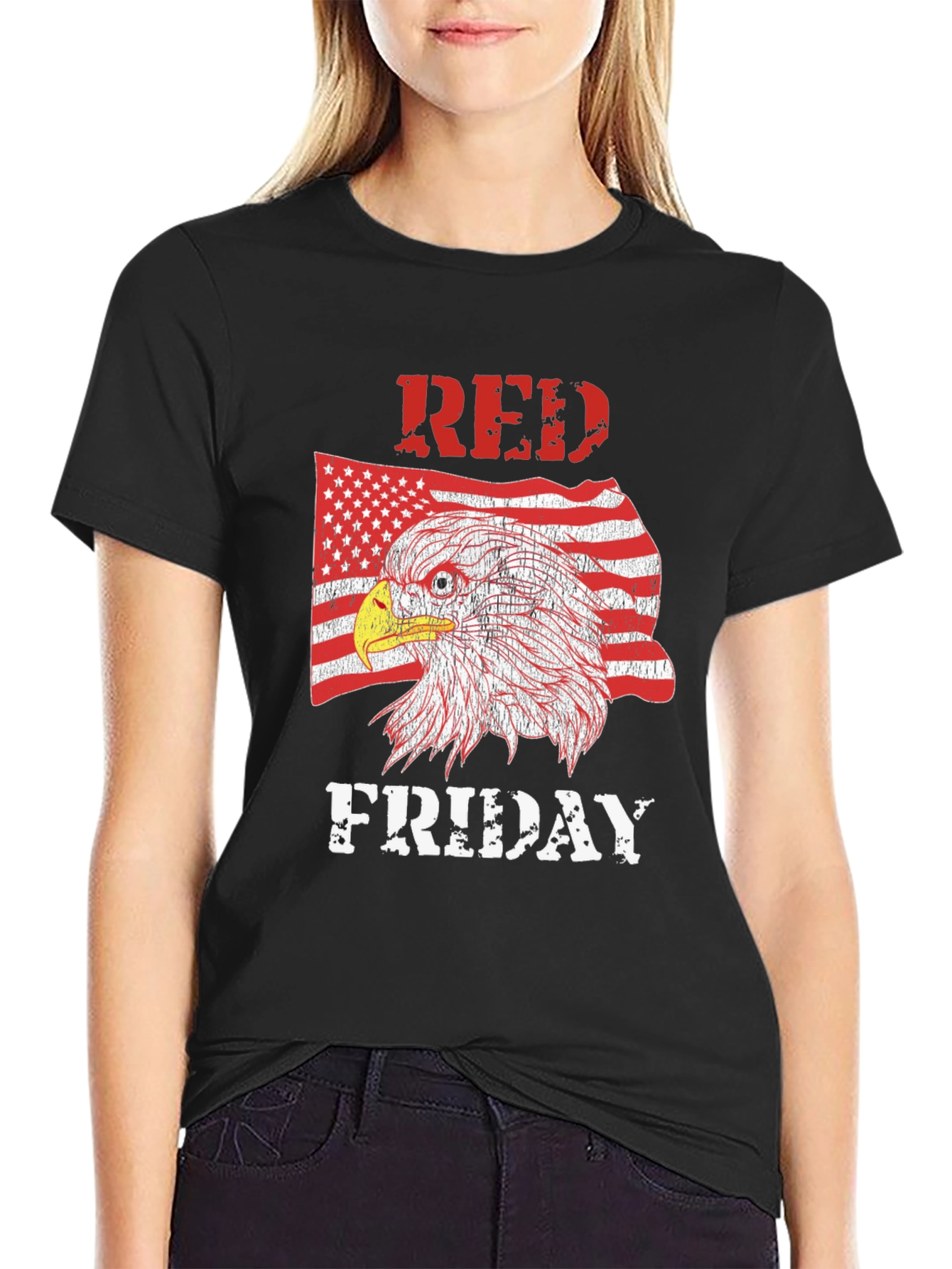 RED Friday Eagle Graphic Tee - Mens Black T-Shirt