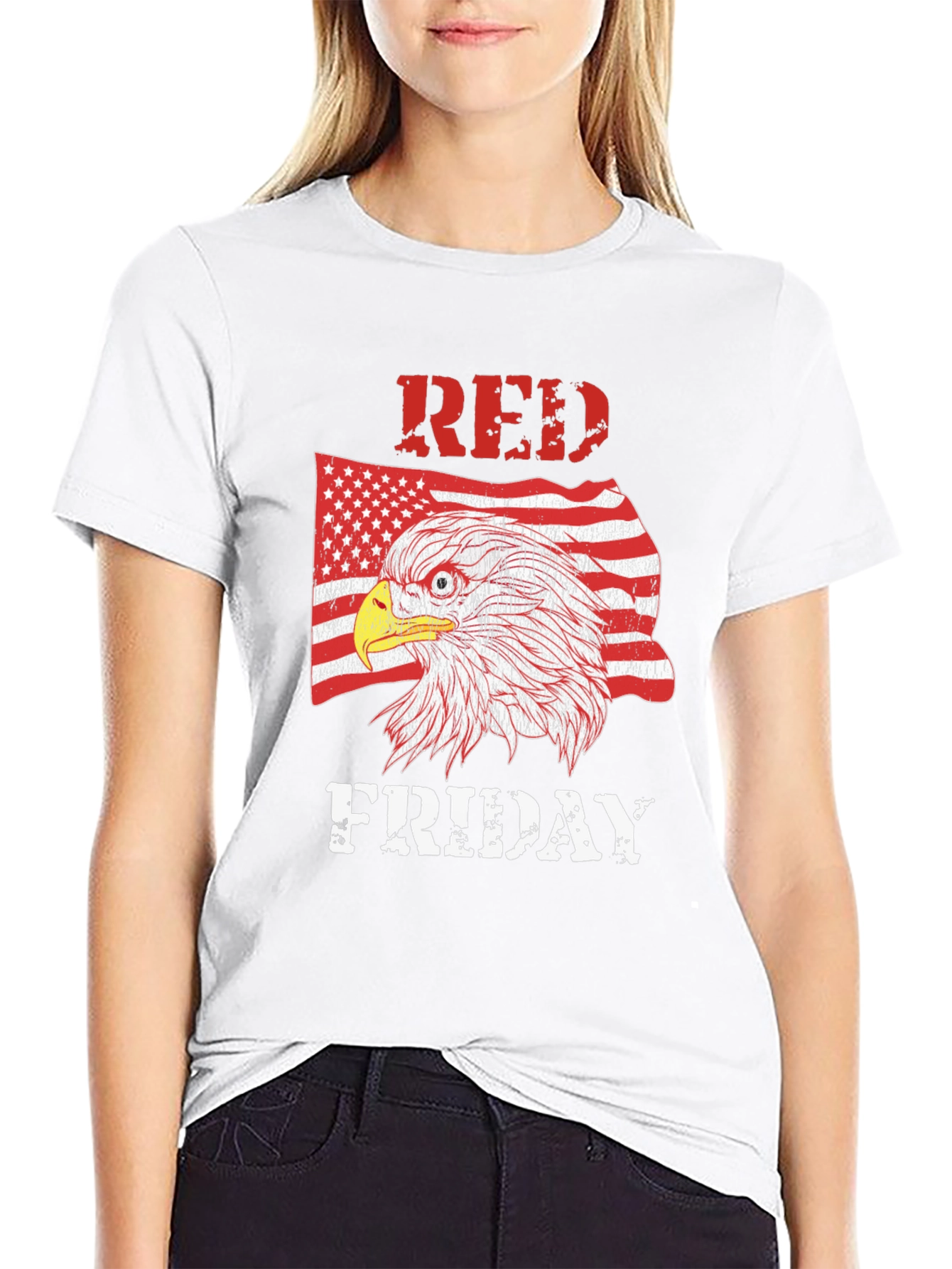 RED Friday Eagle Graphic Tee - Mens Black T-Shirt