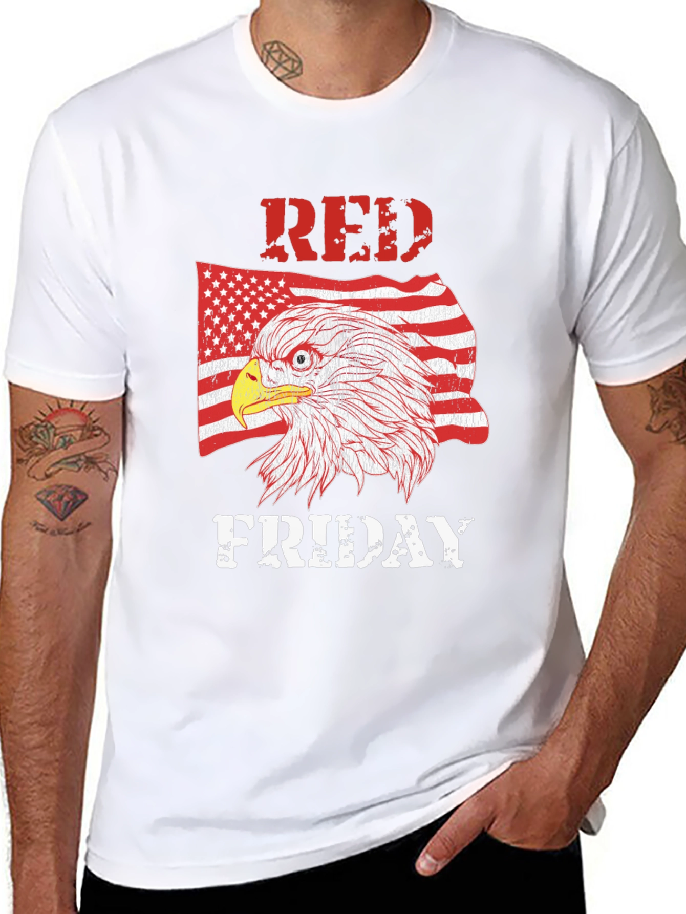 RED Friday Eagle Graphic Tee - Mens Black T-Shirt