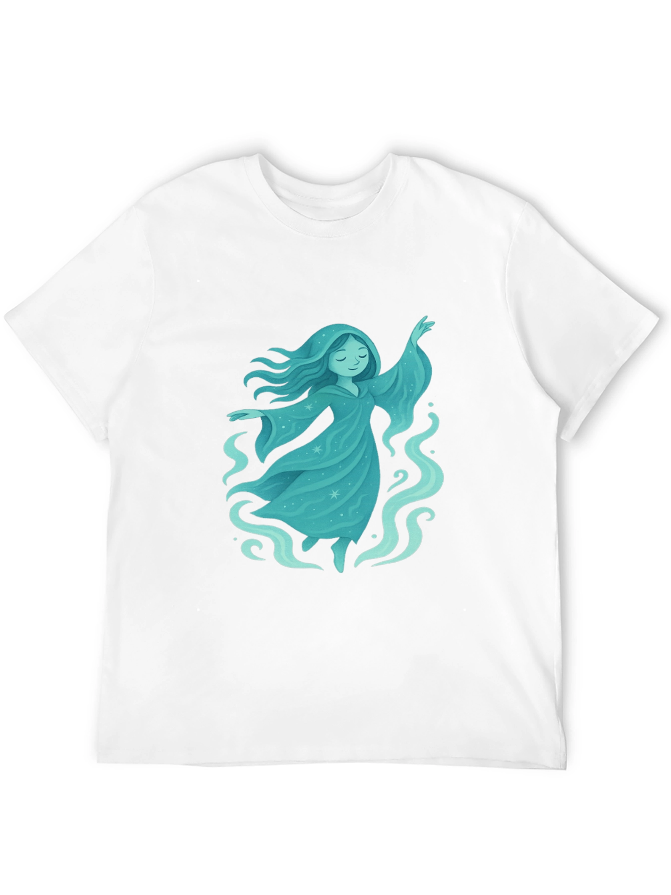 Mystical Spirit Graphic Tee - Black Cotton Blend