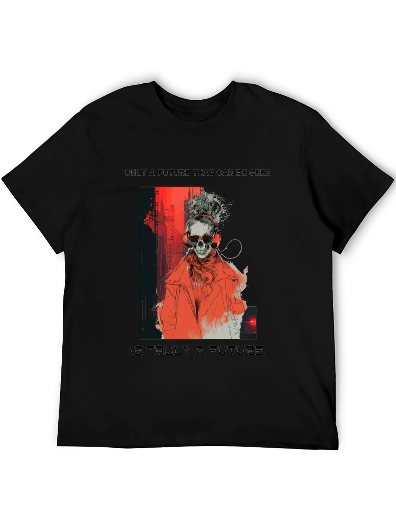 Edgy Skull Graphic Tee - Future Design