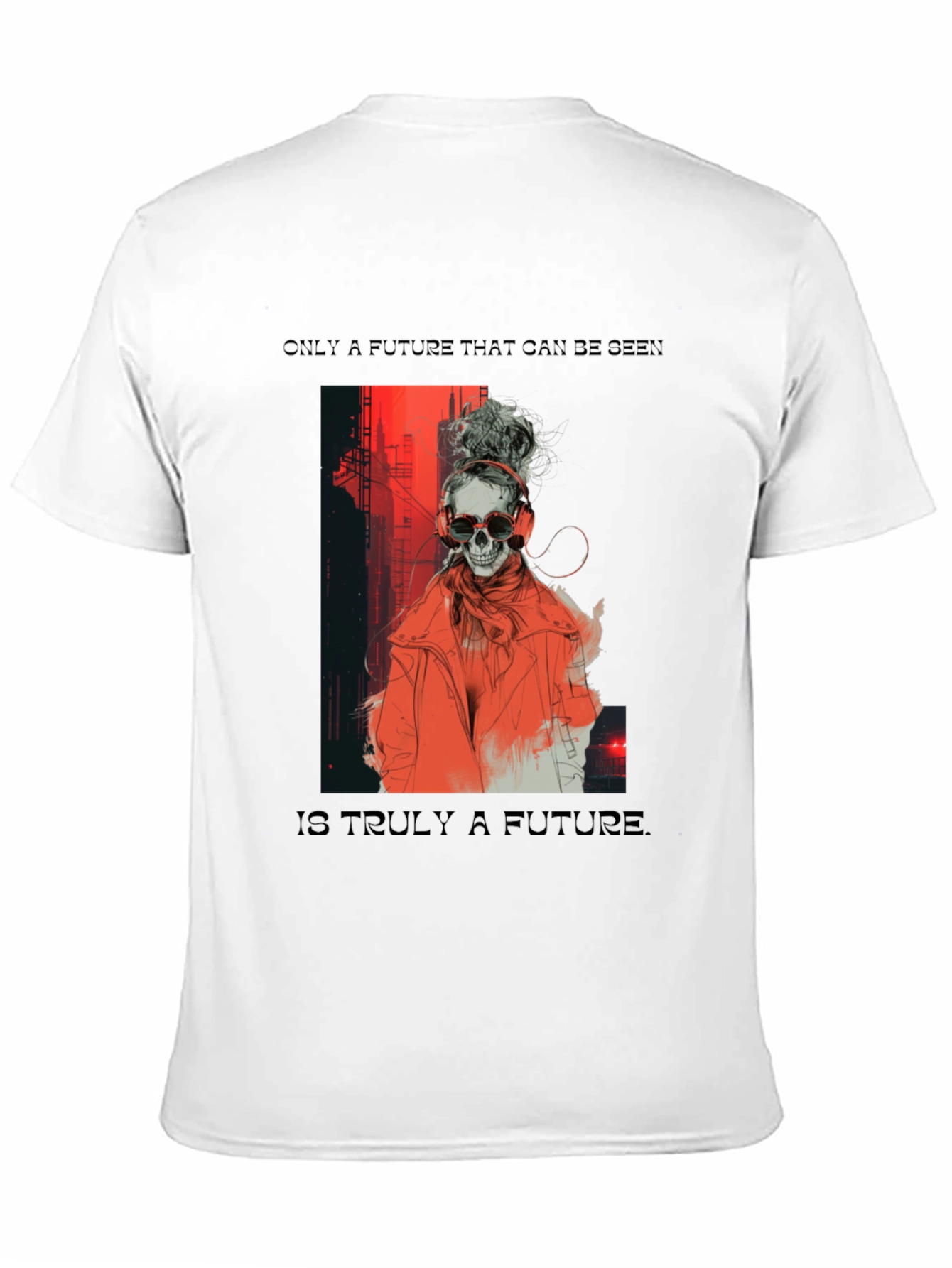 Edgy Skull Graphic Tee - Future Design