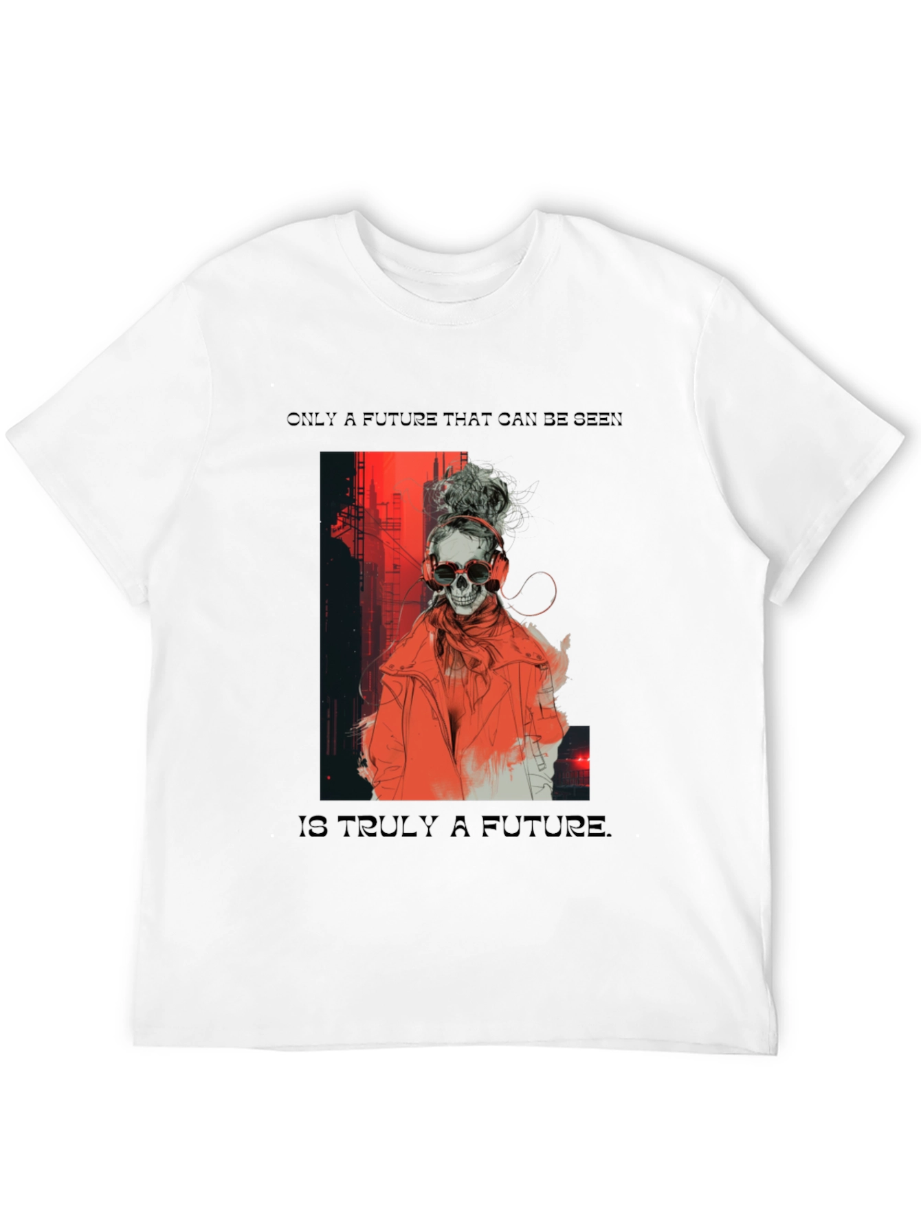 Edgy Skull Graphic Tee - Future Design