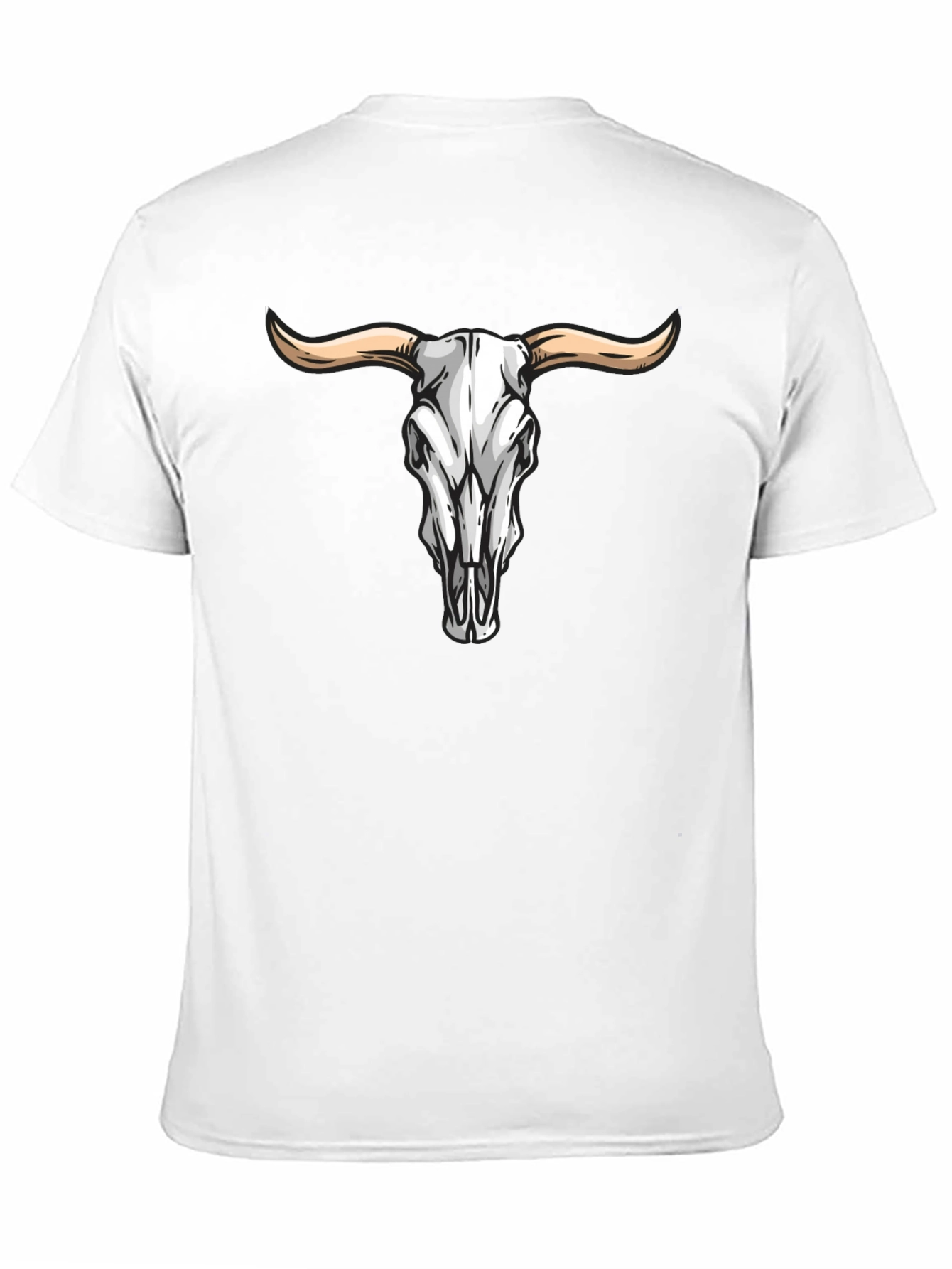 Bull Skull Graphic Tee - Western Style Black T-Shirt