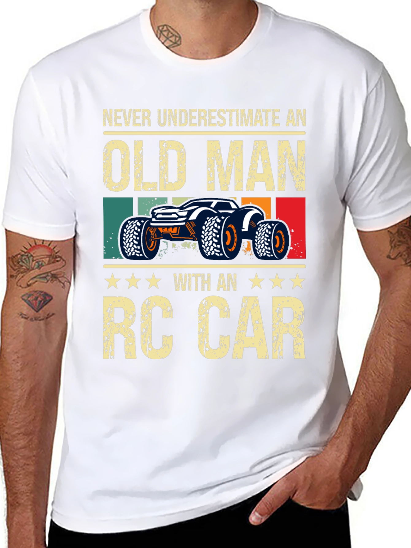 Old Man RC Car T-Shirt - Fun Hobby Tee