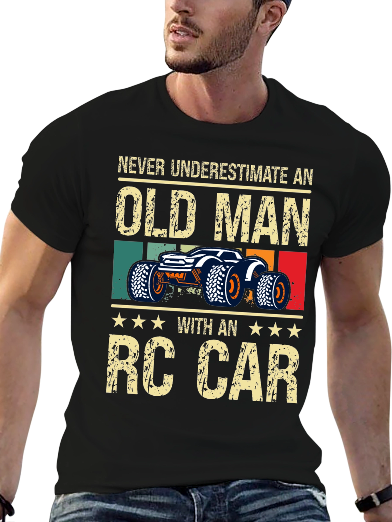 Old Man RC Car T-Shirt - Fun Hobby Tee