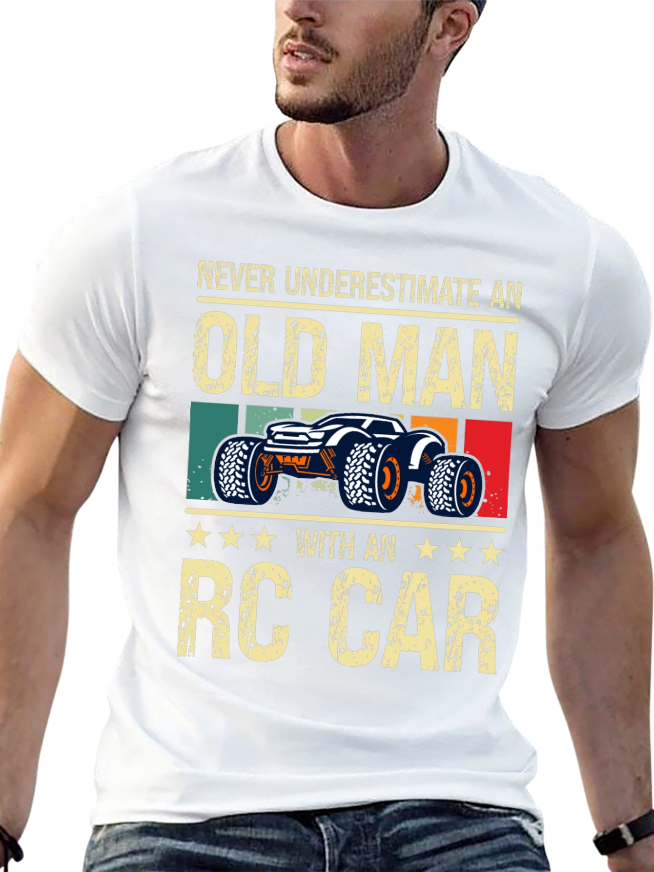 Old Man RC Car T-Shirt - Fun Hobby Tee