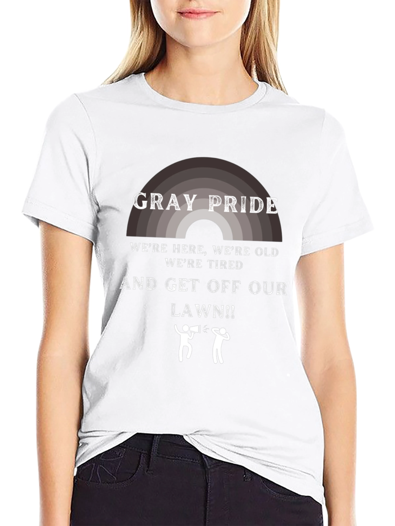Gray Pride T-Shirt: Get Off My Lawn!