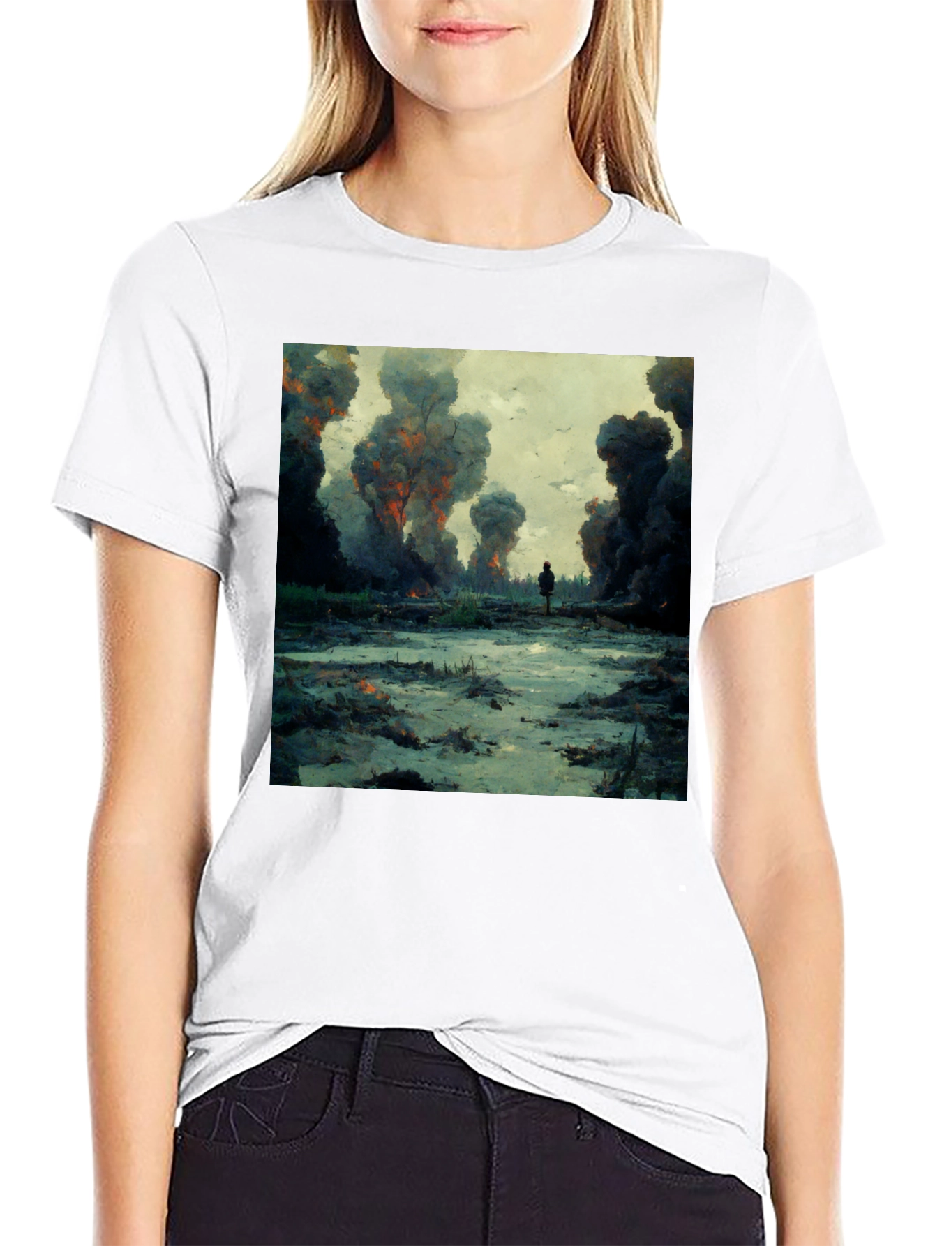 Artistic Graphic Tee - Apocalypse Design