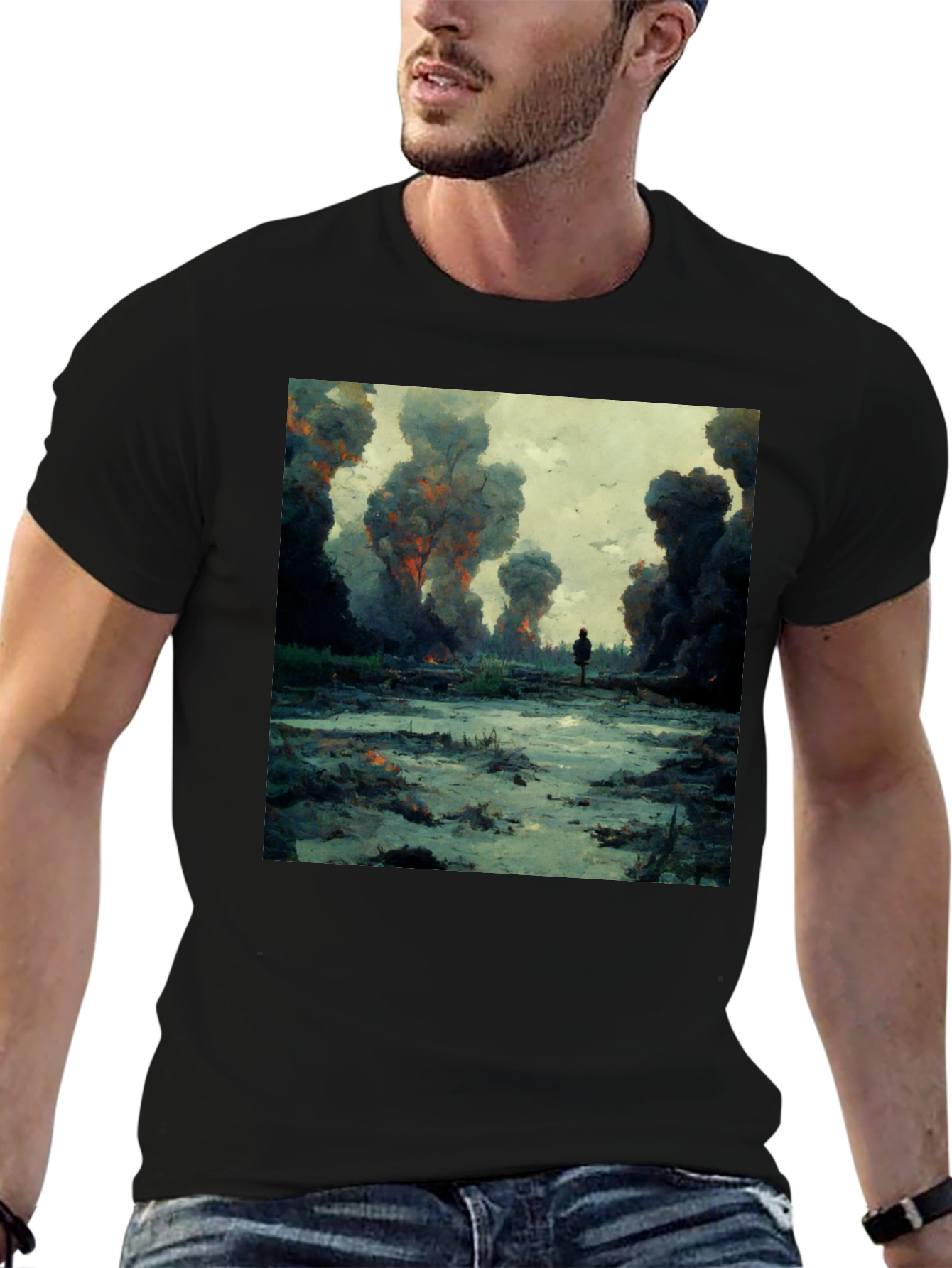 Artistic Graphic Tee - Apocalypse Design