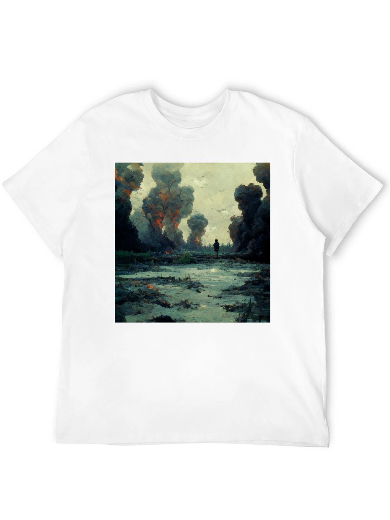 Artistic Graphic Tee - Apocalypse Design