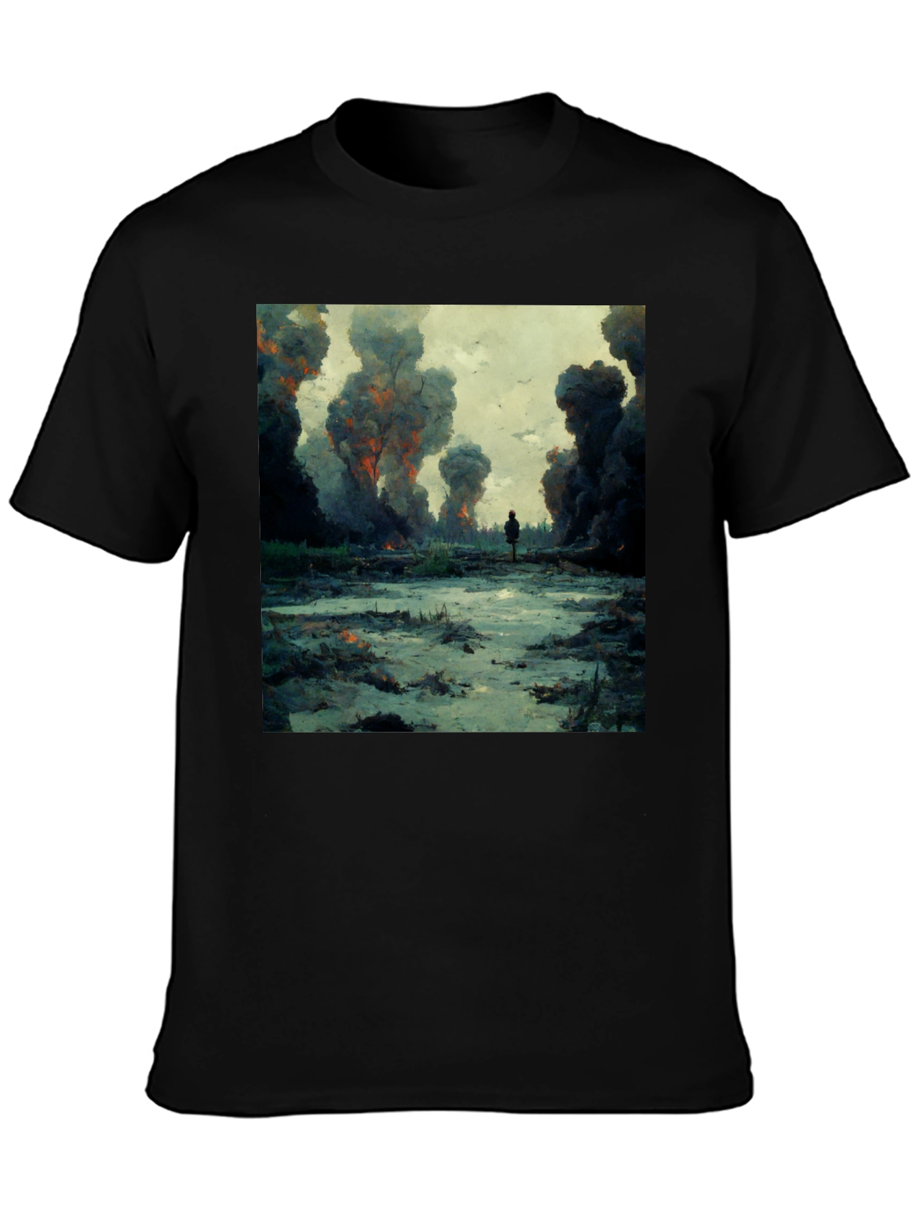Artistic Graphic Tee - Apocalypse Design