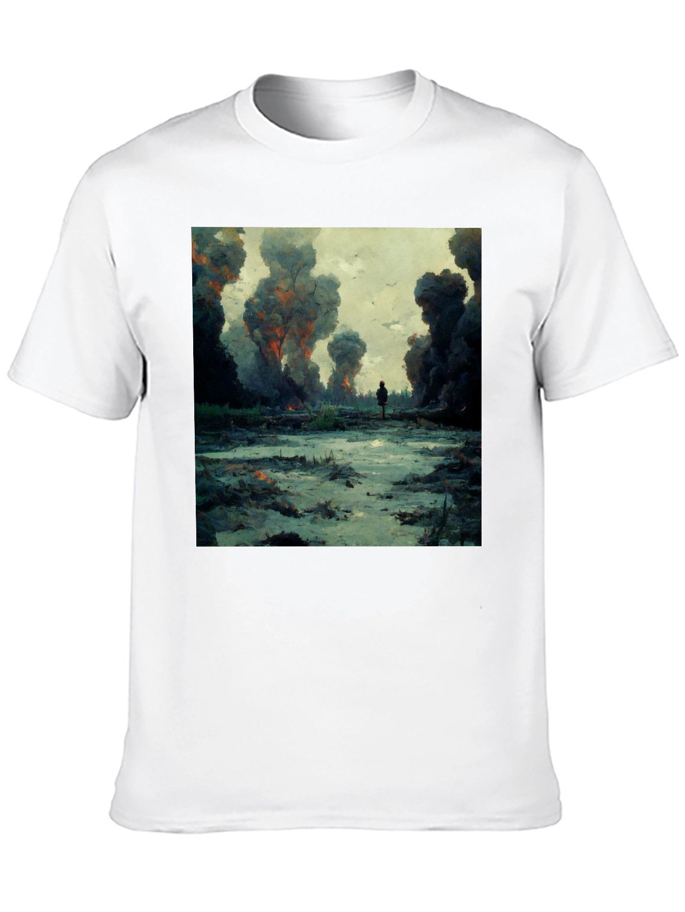 Artistic Graphic Tee - Apocalypse Design