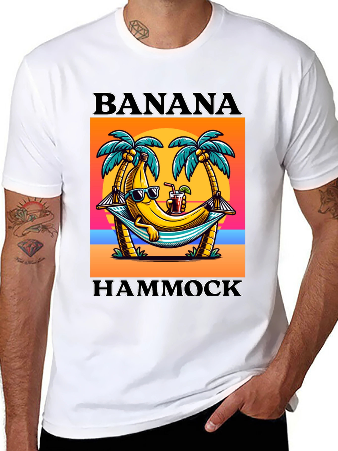 Banana Hammock T-Shirt - Tropical Summer Vibes!