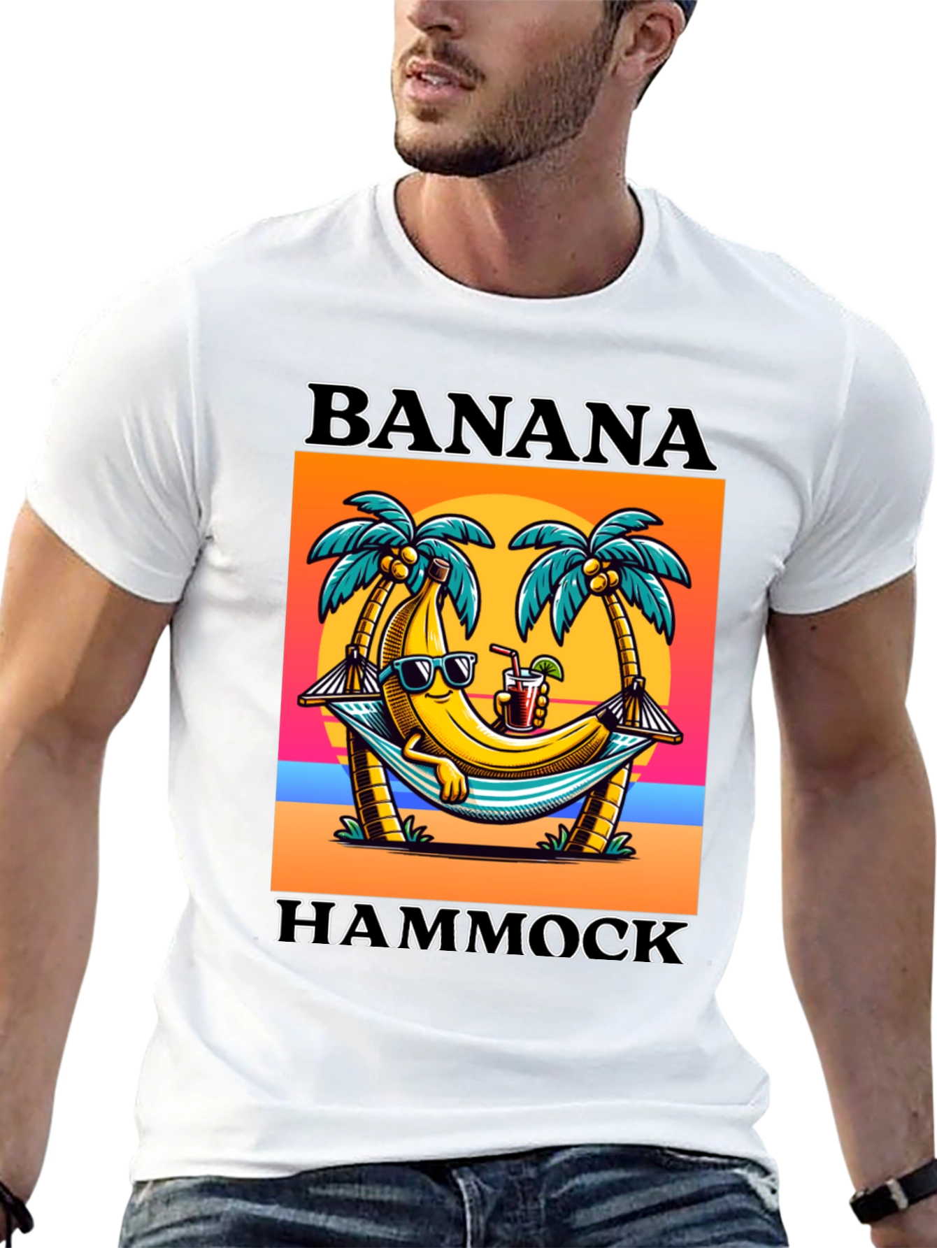 Banana Hammock T-Shirt - Tropical Summer Vibes!