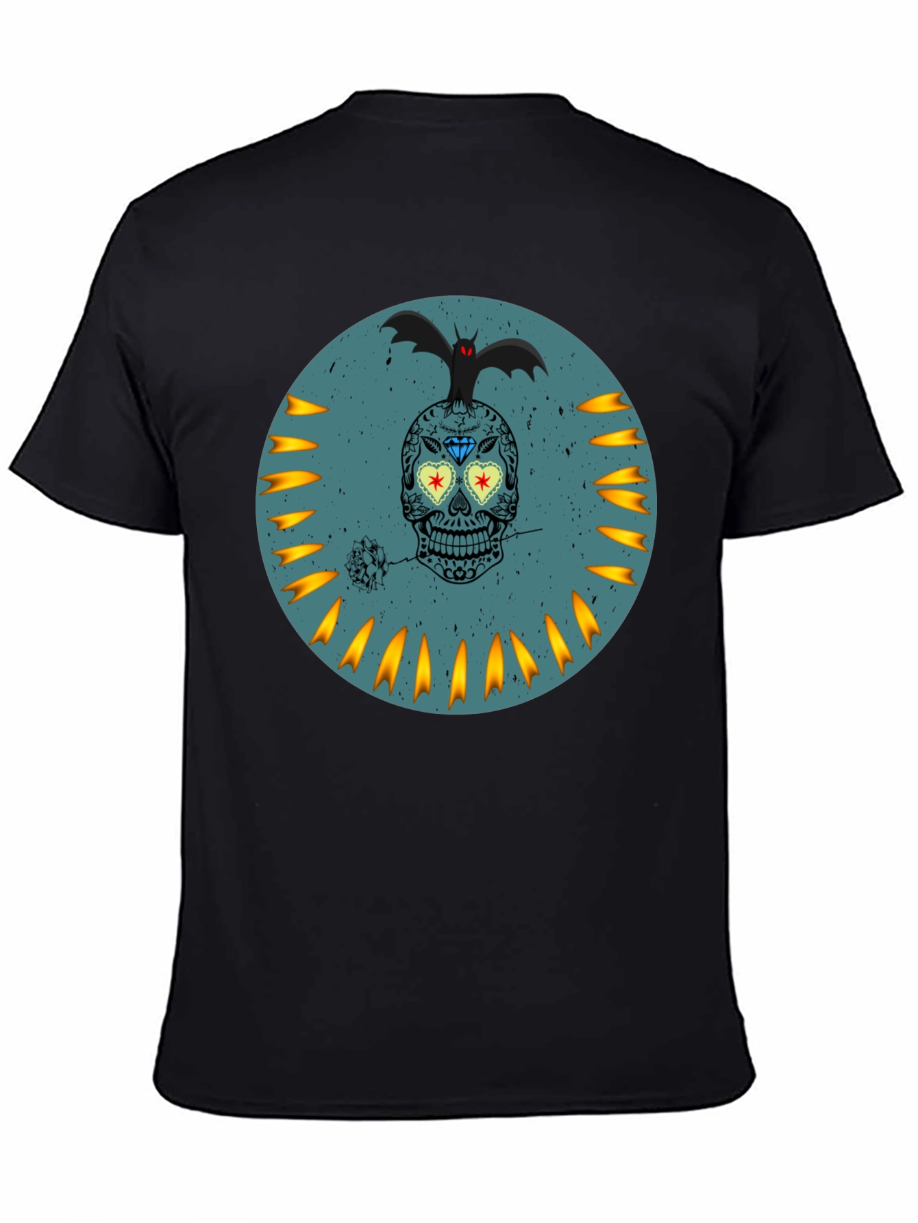 Sugar Skull Bat Graphic Tee