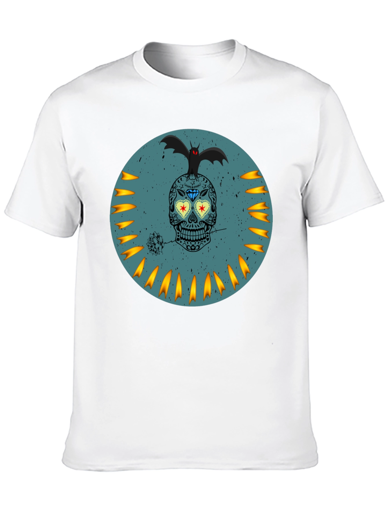Sugar Skull Bat Graphic Tee