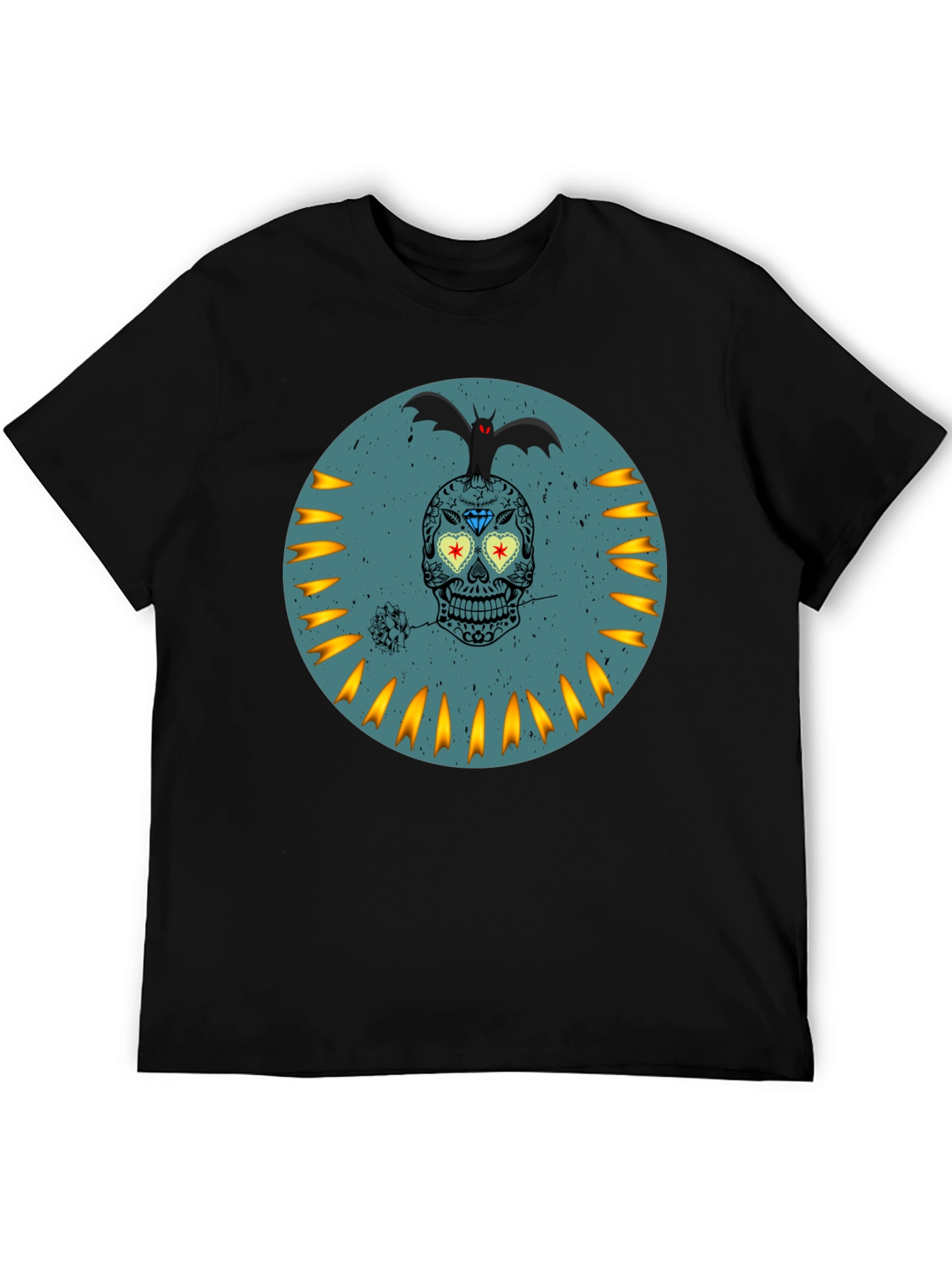 Sugar Skull Bat Graphic Tee