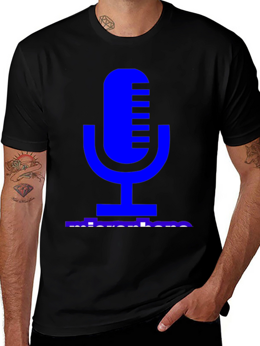 Microphone Graphic Tee - Classic Recording Style