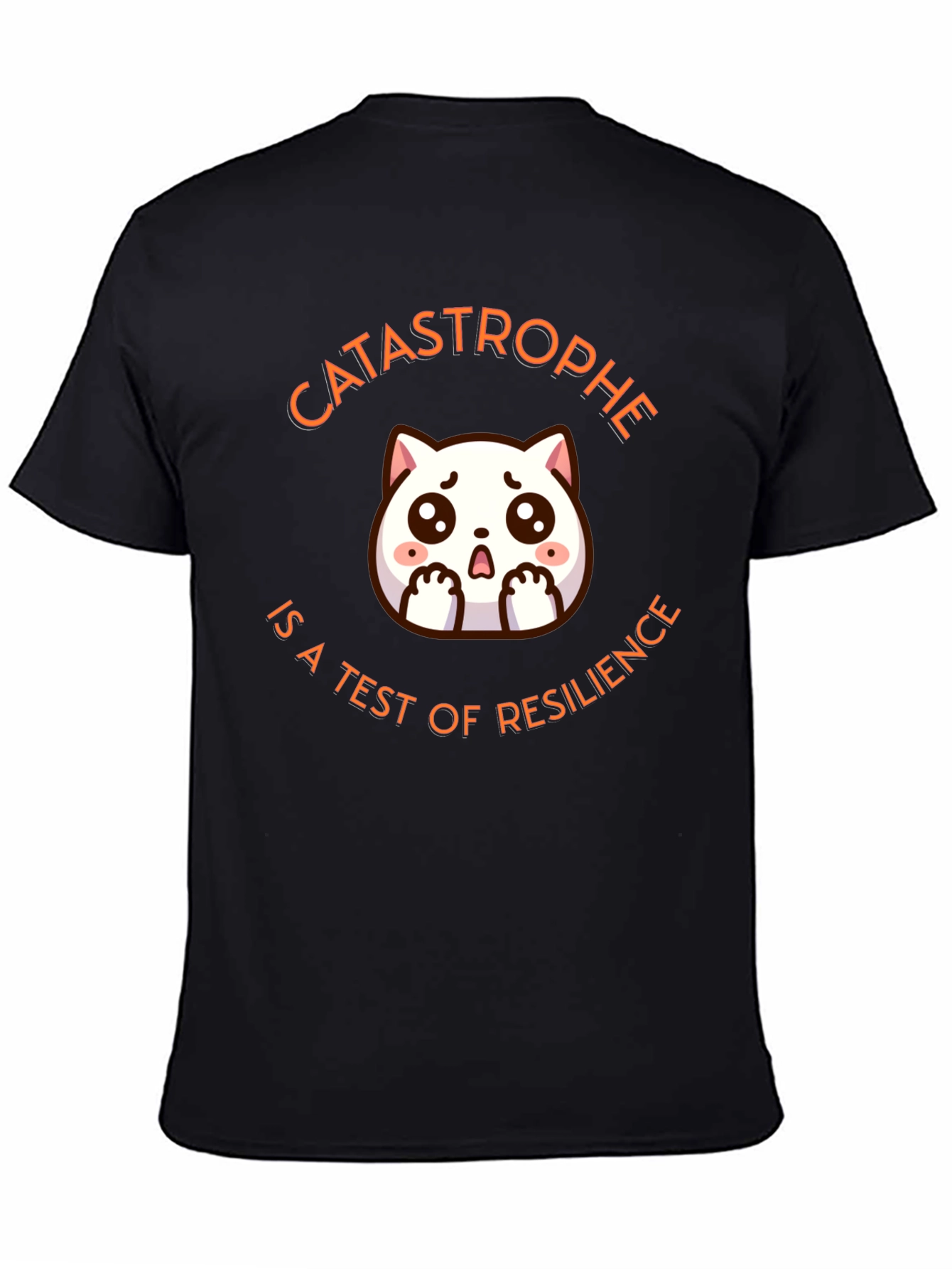Catastrophe Resilience T-Shirt - Cute Cat Design