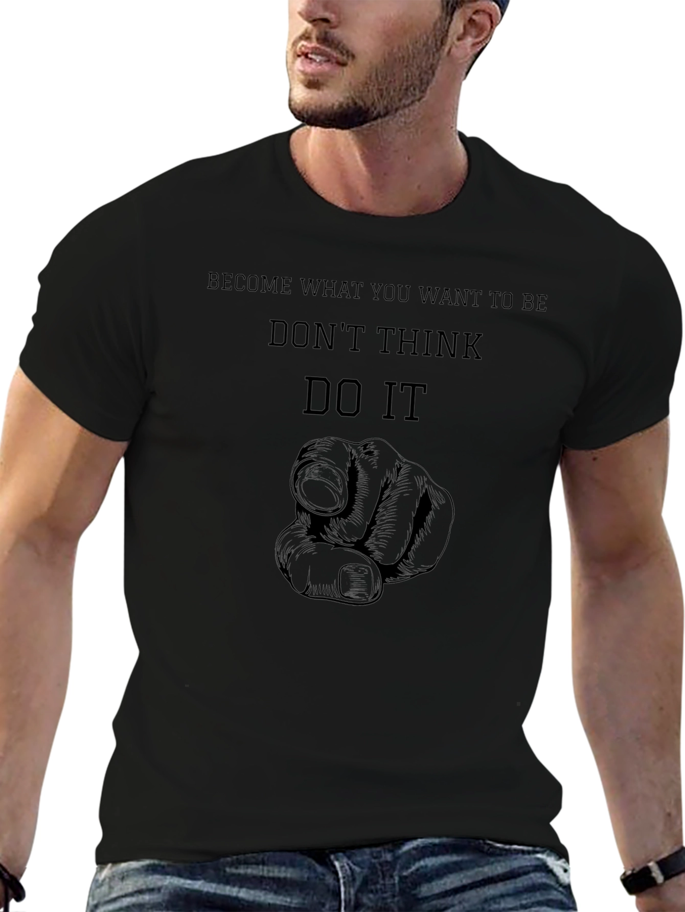 Inspirational Black T-Shirt - Dont Think Do It