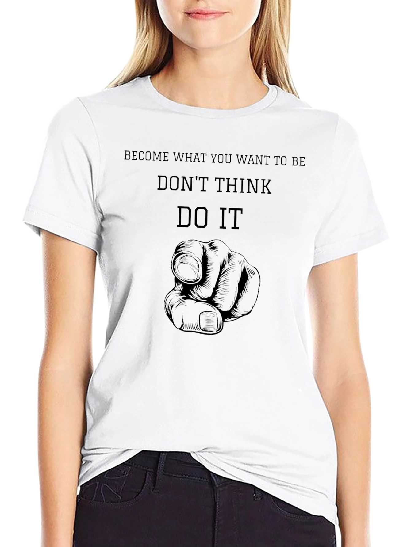 Inspirational Black T-Shirt - Dont Think Do It