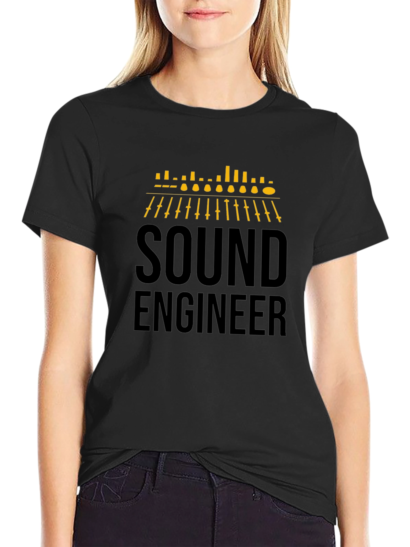 Sound Engineer Graphic T-Shirt - Black