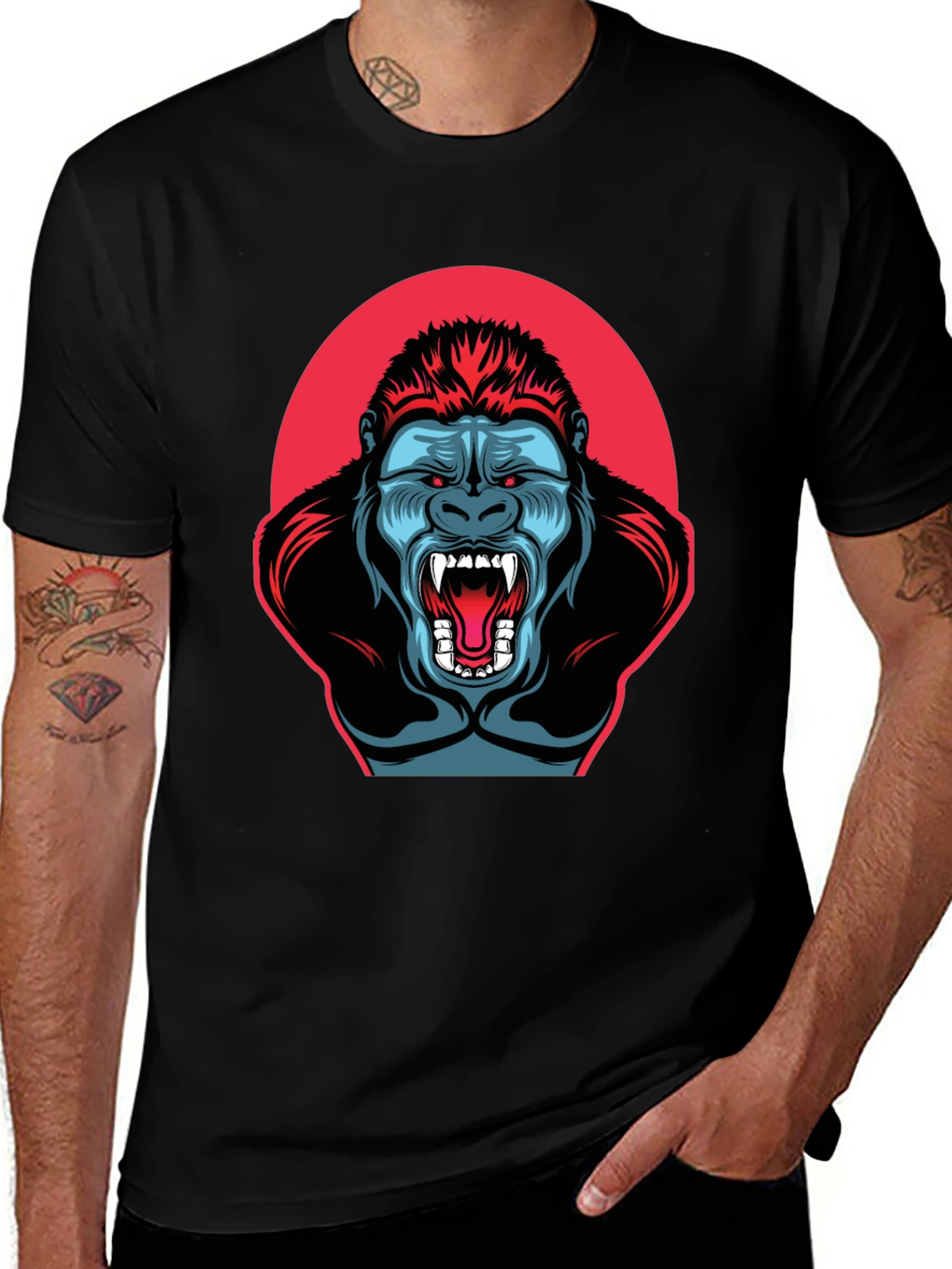 Gorilla Graphic T-Shirt - Mens Black Tee