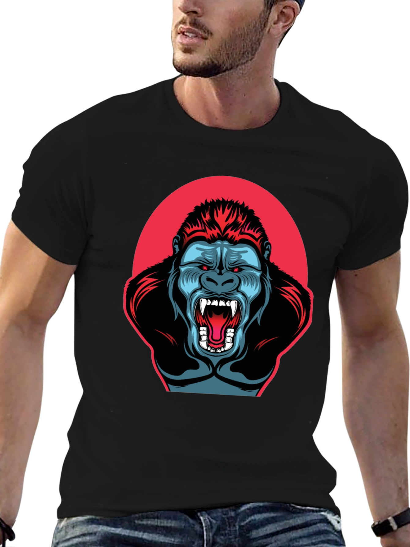Gorilla Graphic T-Shirt - Mens Black Tee