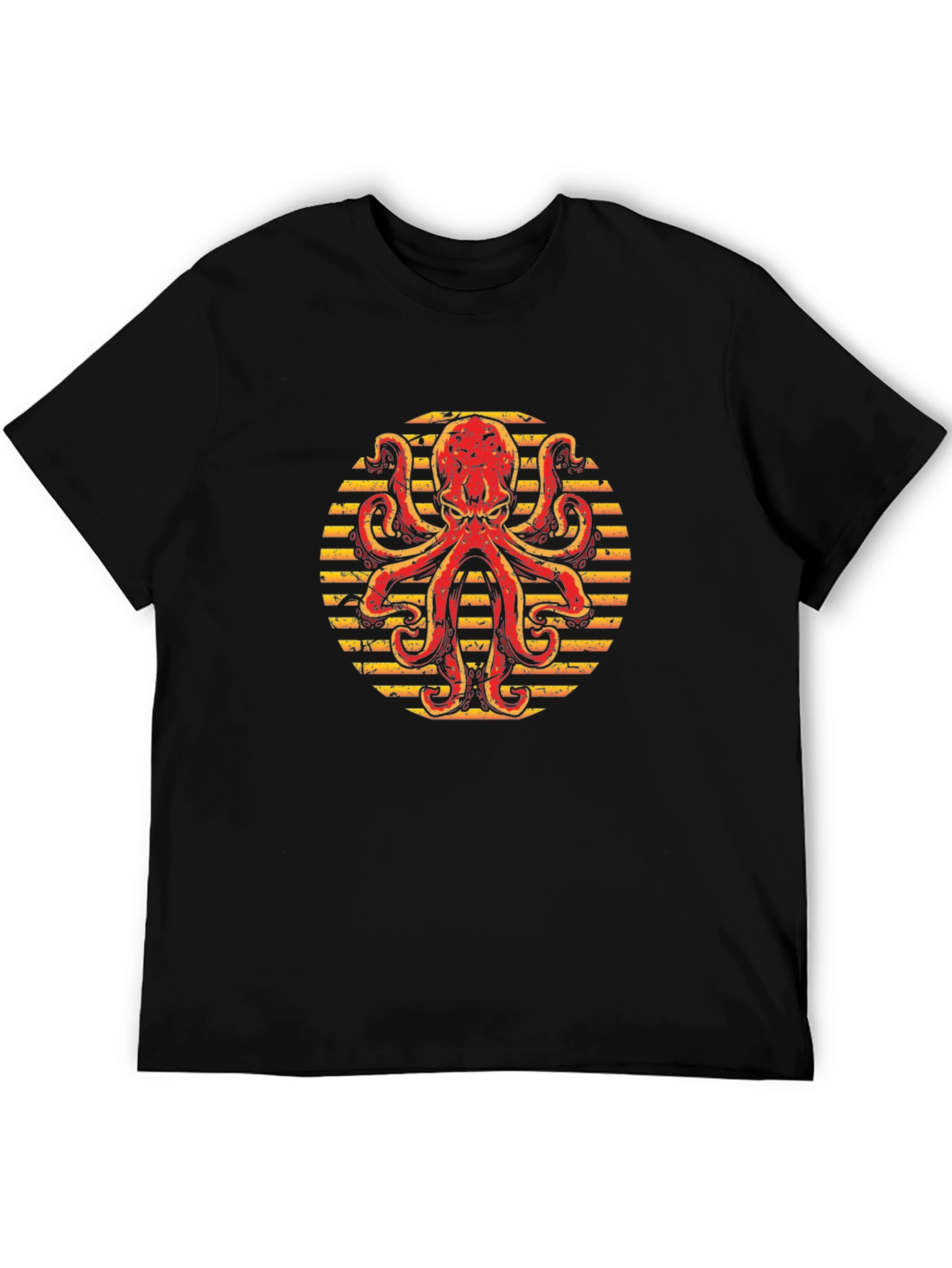 Octopus Graphic Tee - Mens Black T-Shirt