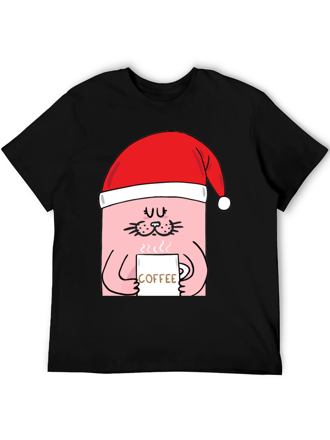 Festive Cat Coffee T-Shirt