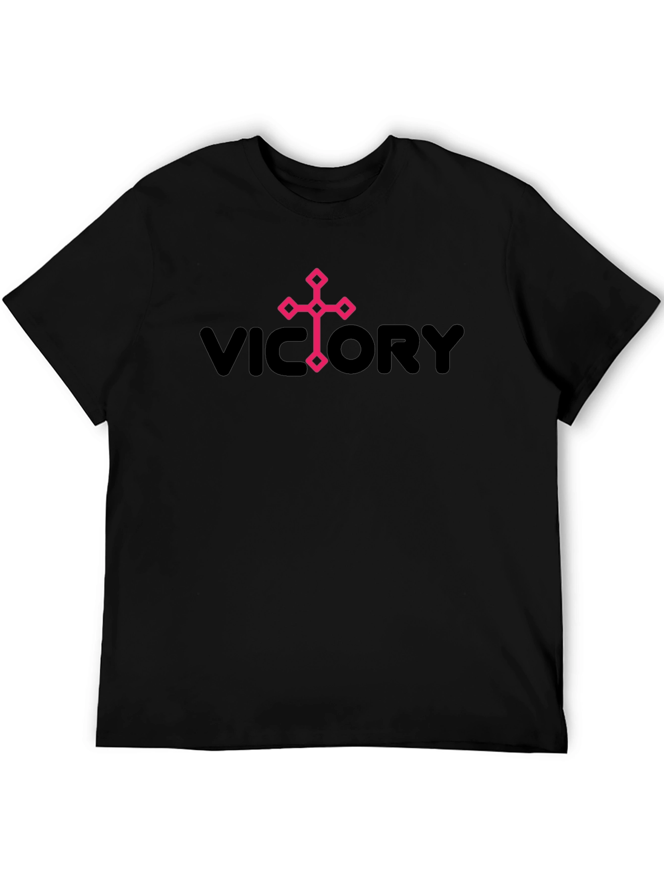 Victory Graphic Print Mens Black T-Shirt