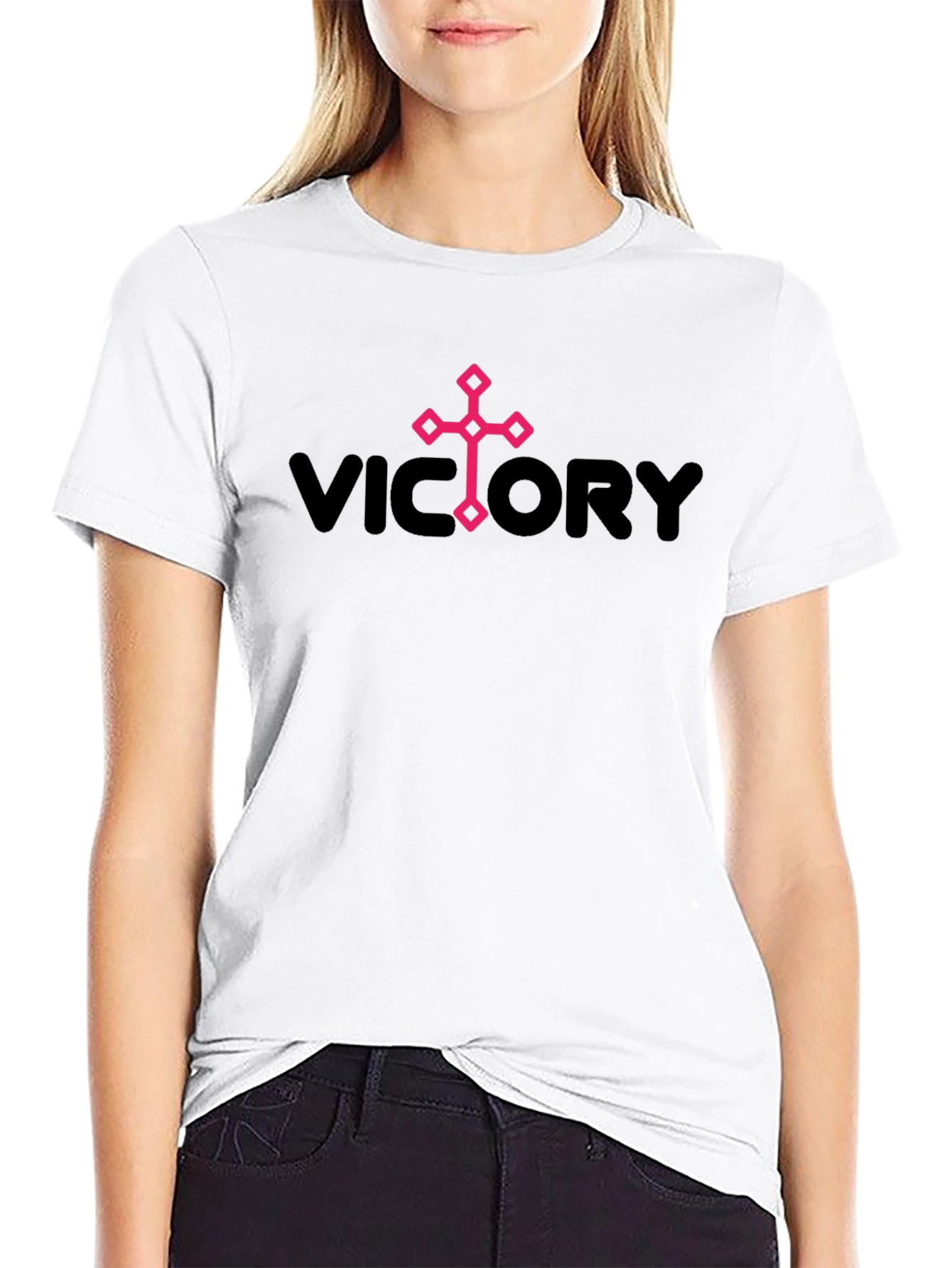 Victory Graphic Print Mens Black T-Shirt