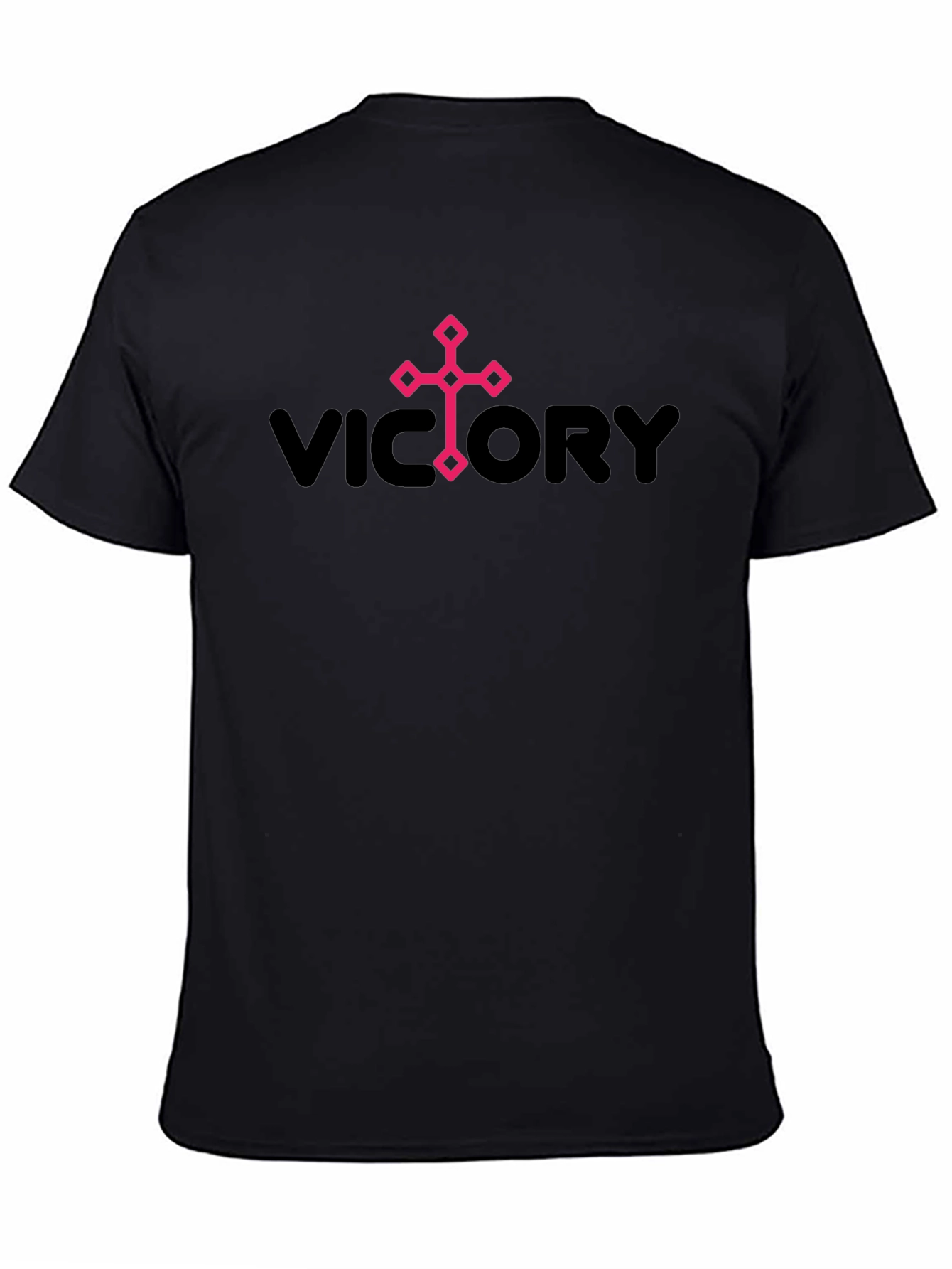 Victory Graphic Print Mens Black T-Shirt