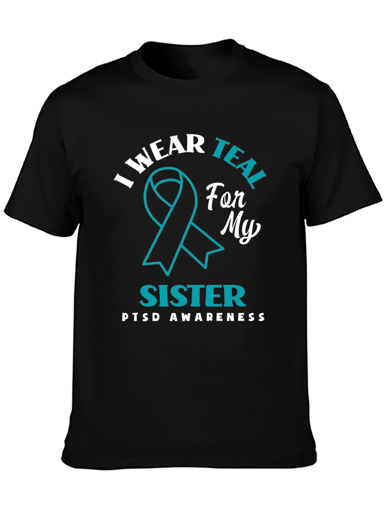 Teal Ribbon PTSD Awareness T-Shirt
