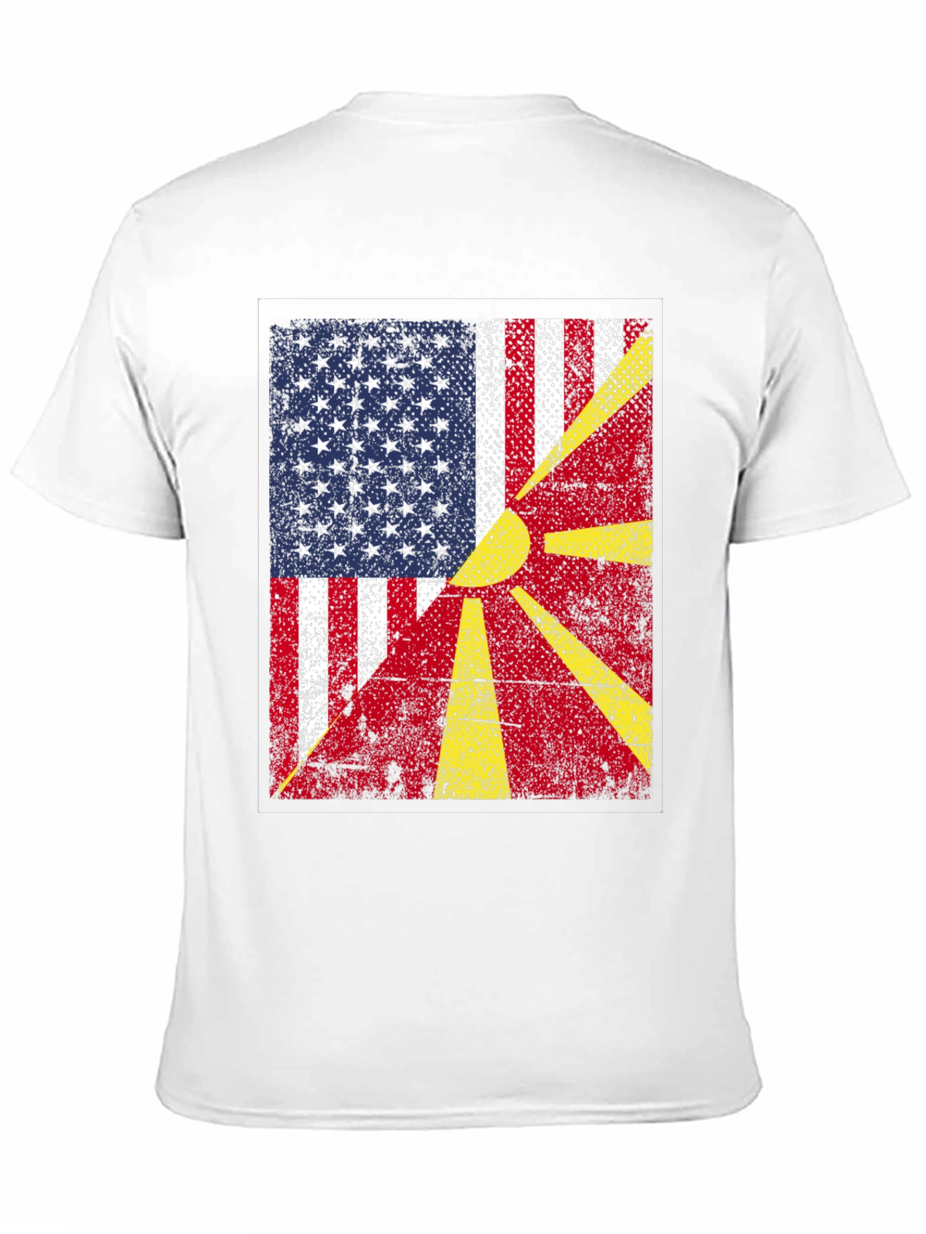 USA & Macedonia Flag Graphic T-Shirt