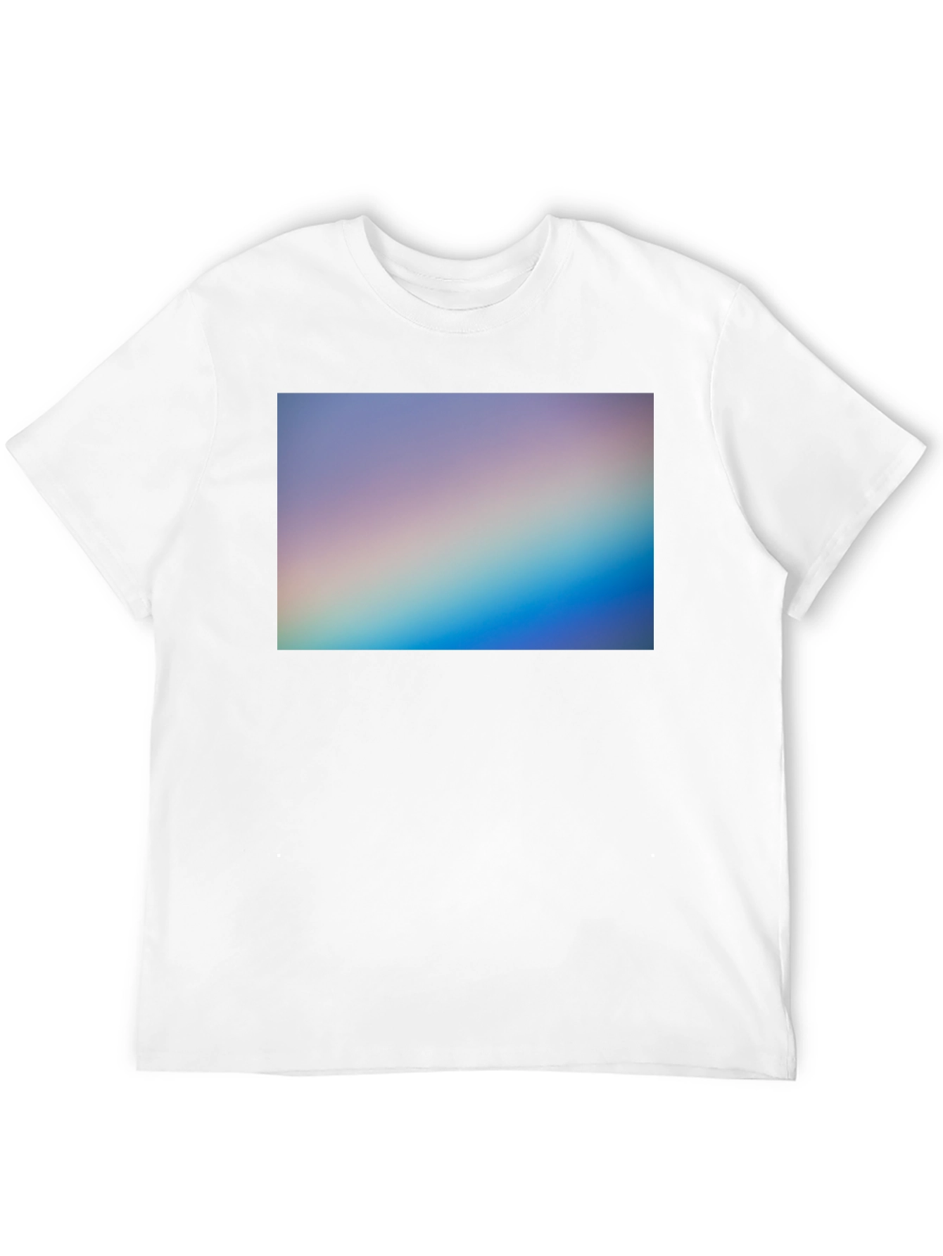 Gradient Spectrum Graphic Tee - Black Casual Shirt